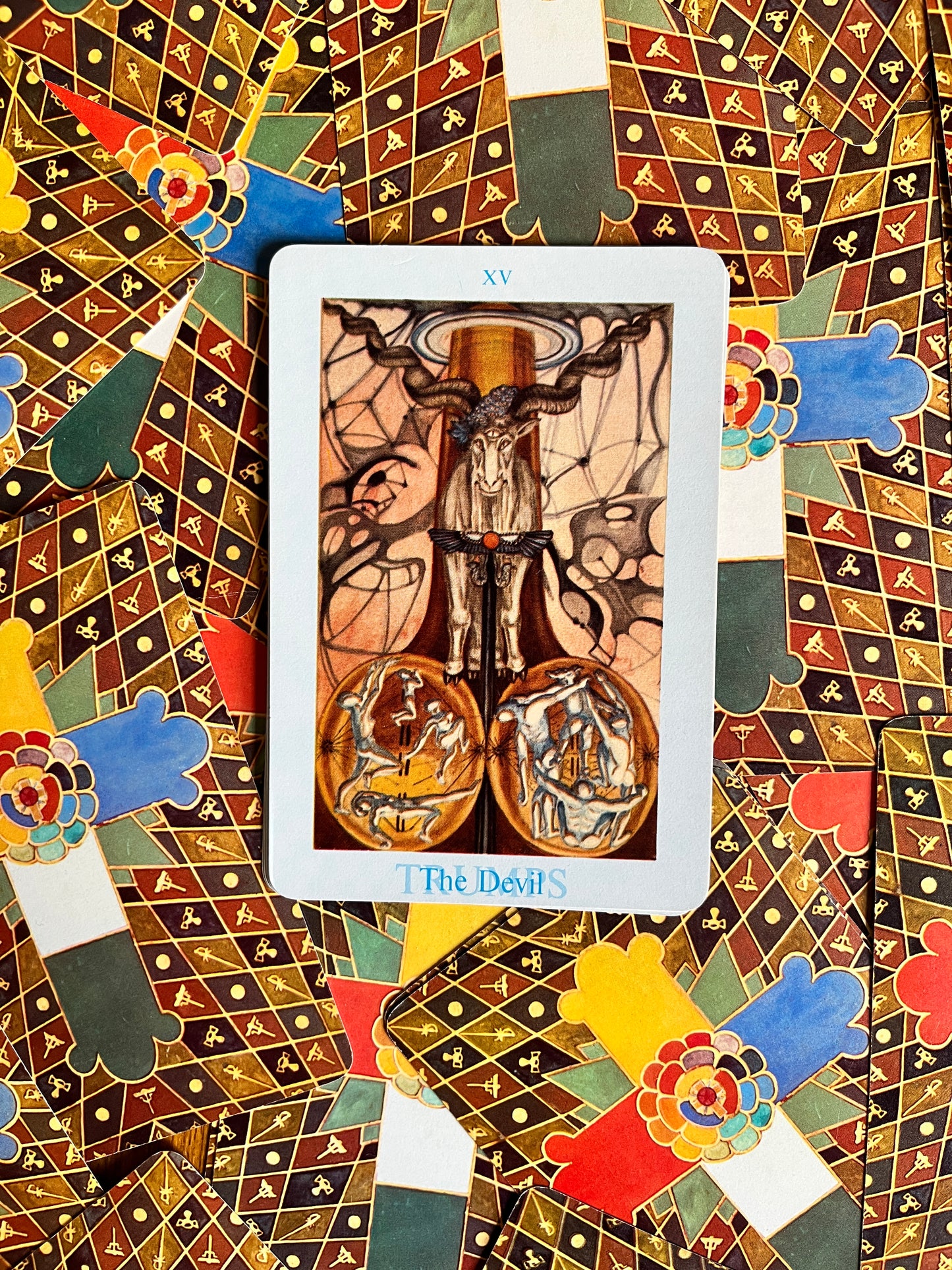 Thoth Tarot Cards with Book - Aleister Crowley & Frieda Harris (Samuel Weiser Edition 1973 - "Version B")