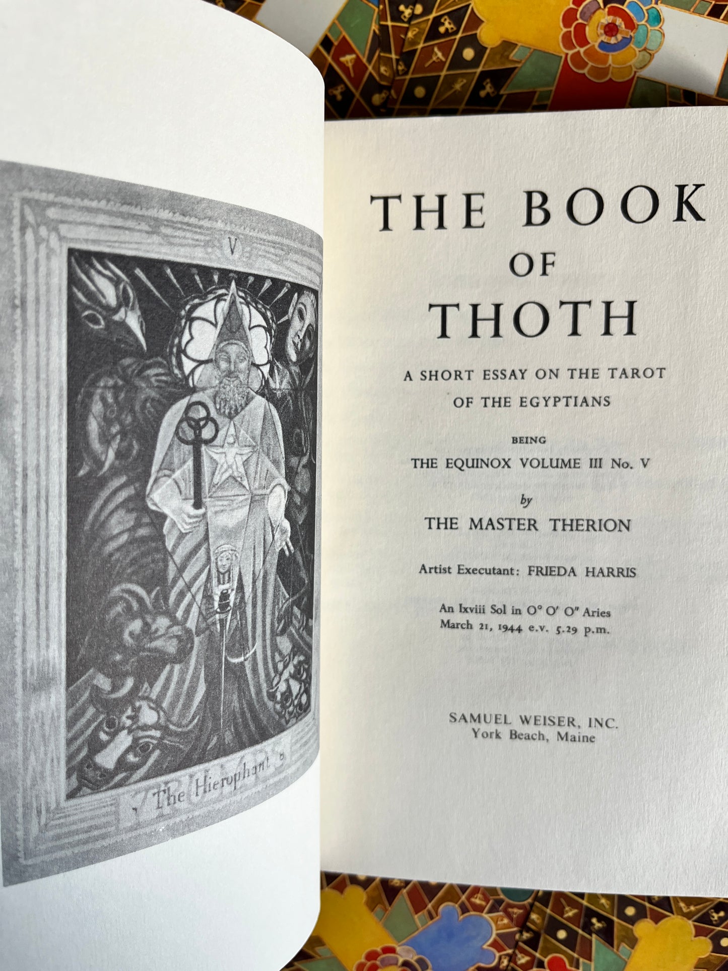 Thoth Tarot Cards with Book - Aleister Crowley & Frieda Harris (Samuel Weiser Edition 1973 - "Version B")