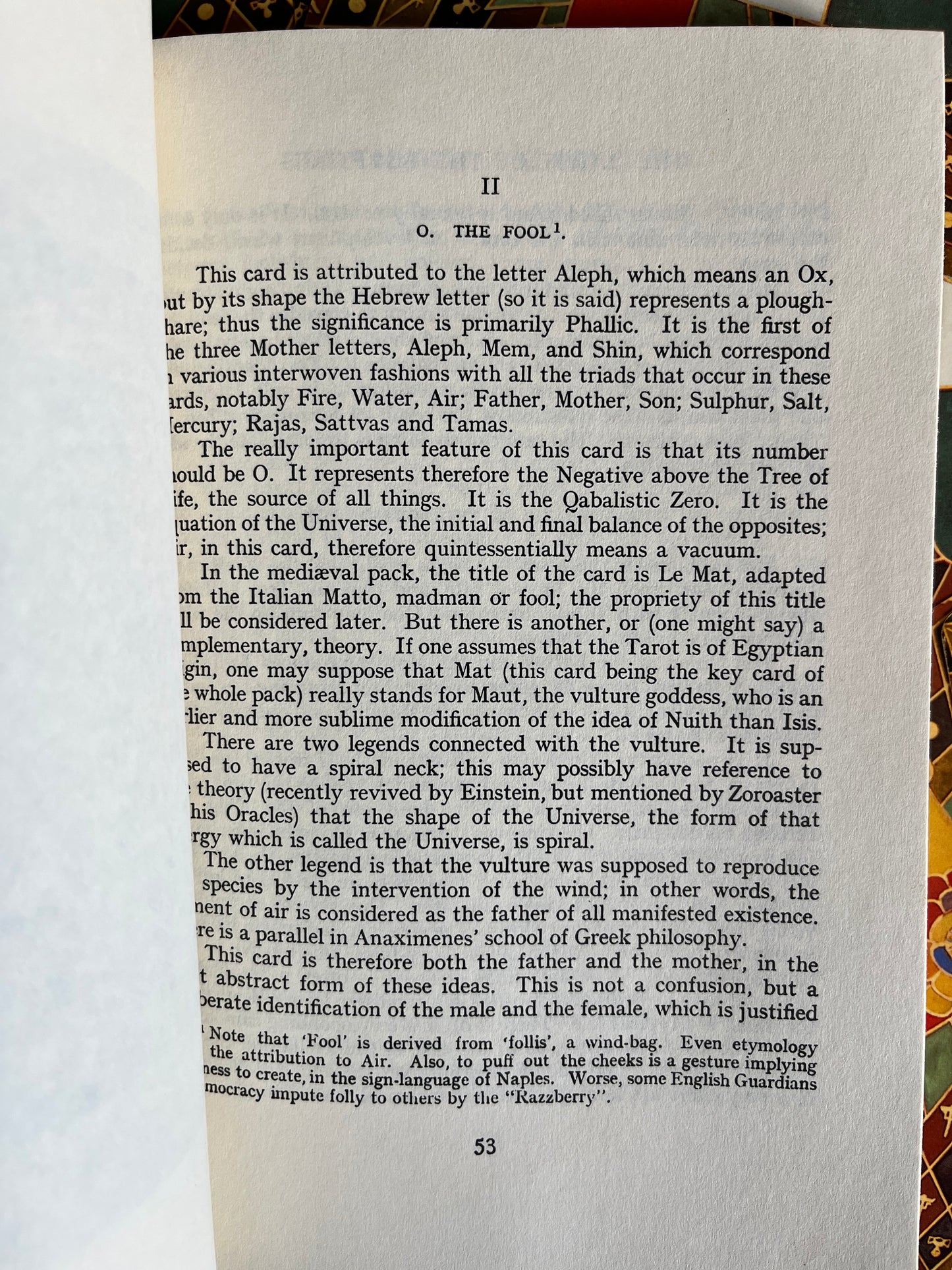 Thoth Tarot Cards with Book - Aleister Crowley & Frieda Harris (Samuel Weiser Edition 1973 - "Version B")