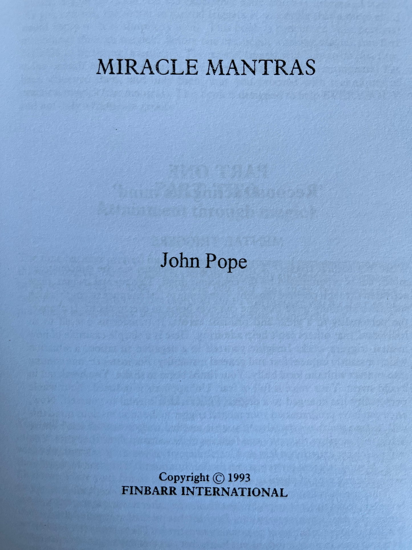 Miracle Mantras - John Pope