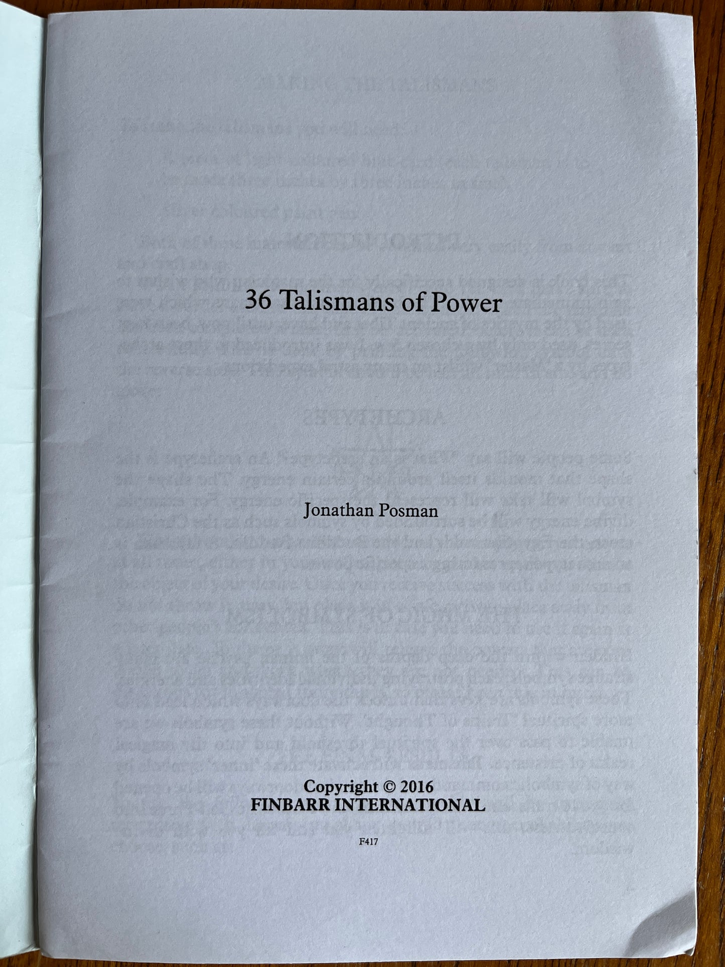 36 Talismans of Power - Jonathan Posman