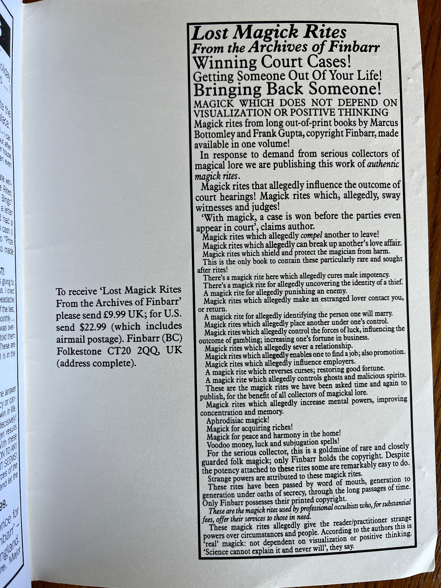 Six Effective Occult Secrets That Bring Riches, Love, Influence and Anything Else You May Desire! - Jason Pike and Michael McGrath (1994)