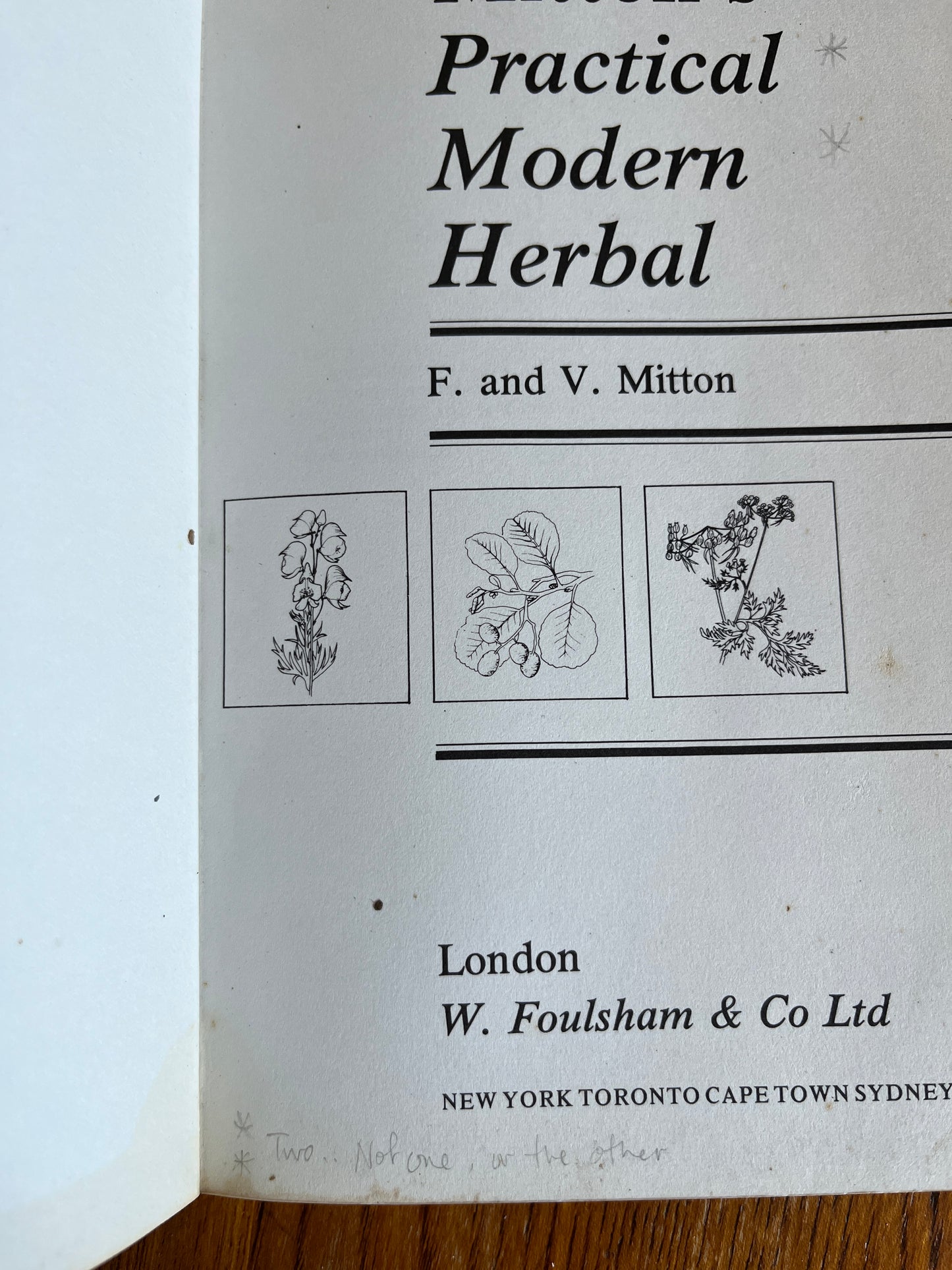 Mitton's Practical Modern Herbal - F. and V. Mitton