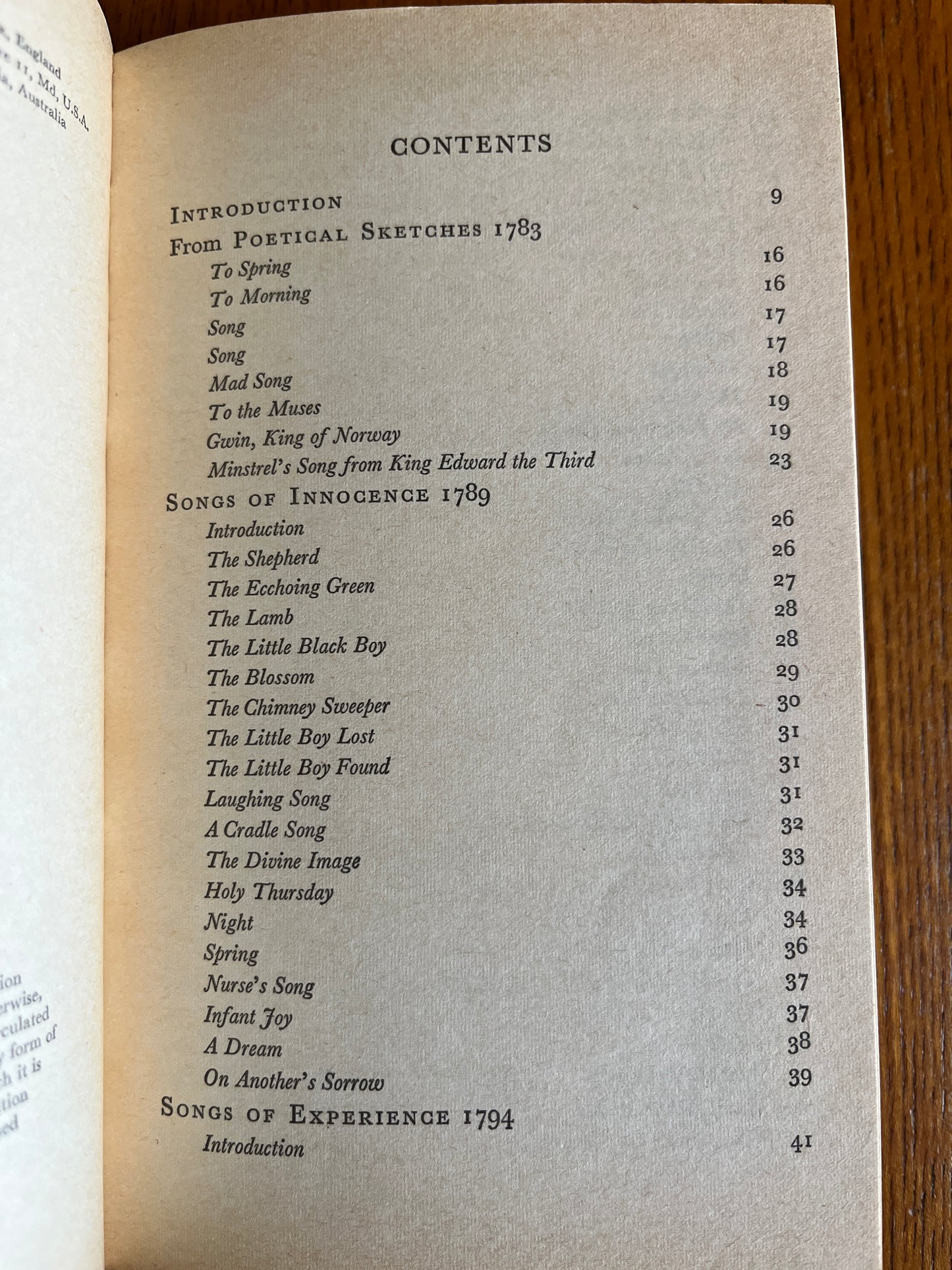 William Blake: Selected Poems and Letters - Ed. J Bronowsky