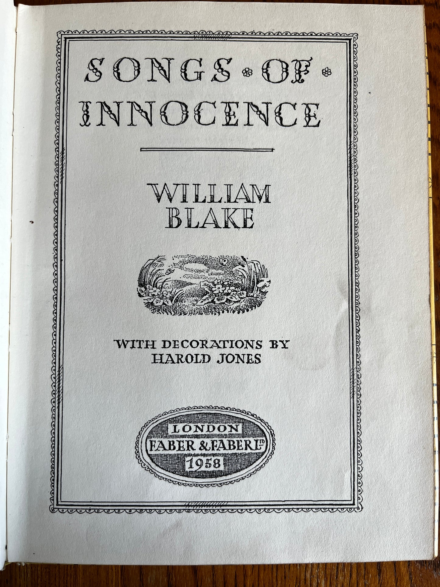 Songs of Innocence - William Blake, illus. Harold Jones (First Edition)