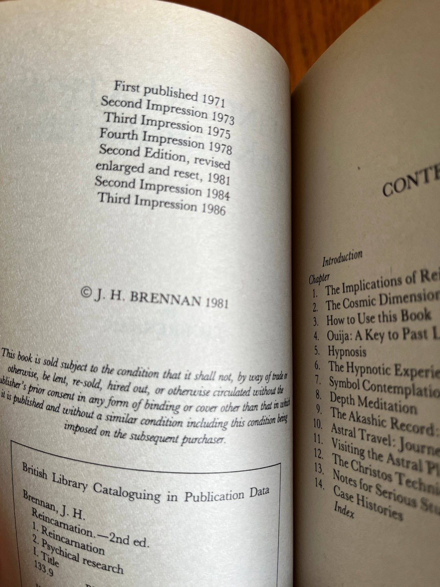Reincarnation - J H Brennan