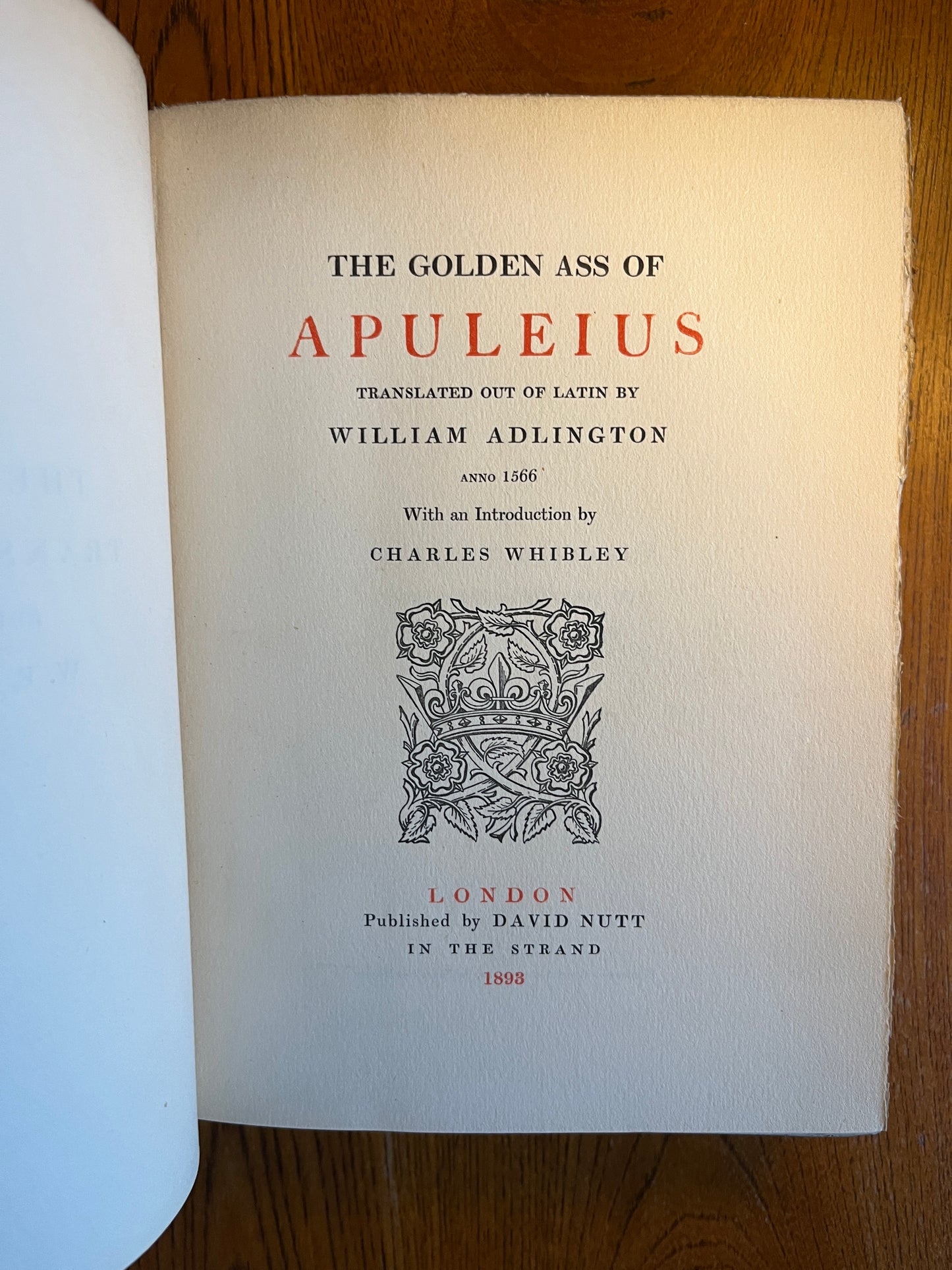 The Golden Ass of Apuleius - 1893