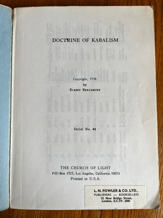 The Sacred Tarot: The Brotherhood of Light - C C Zain (Circa 1936)
