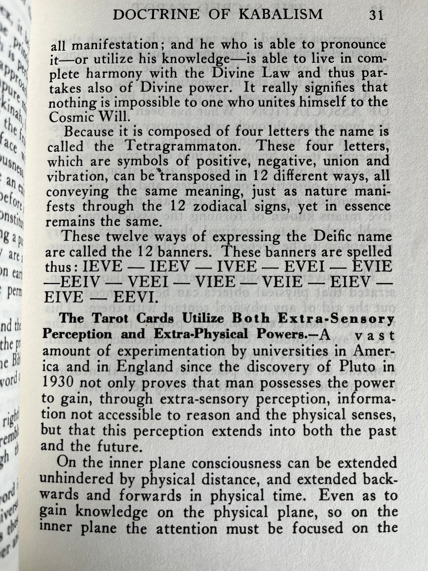 The Sacred Tarot: The Brotherhood of Light - C C Zain (Circa 1936)