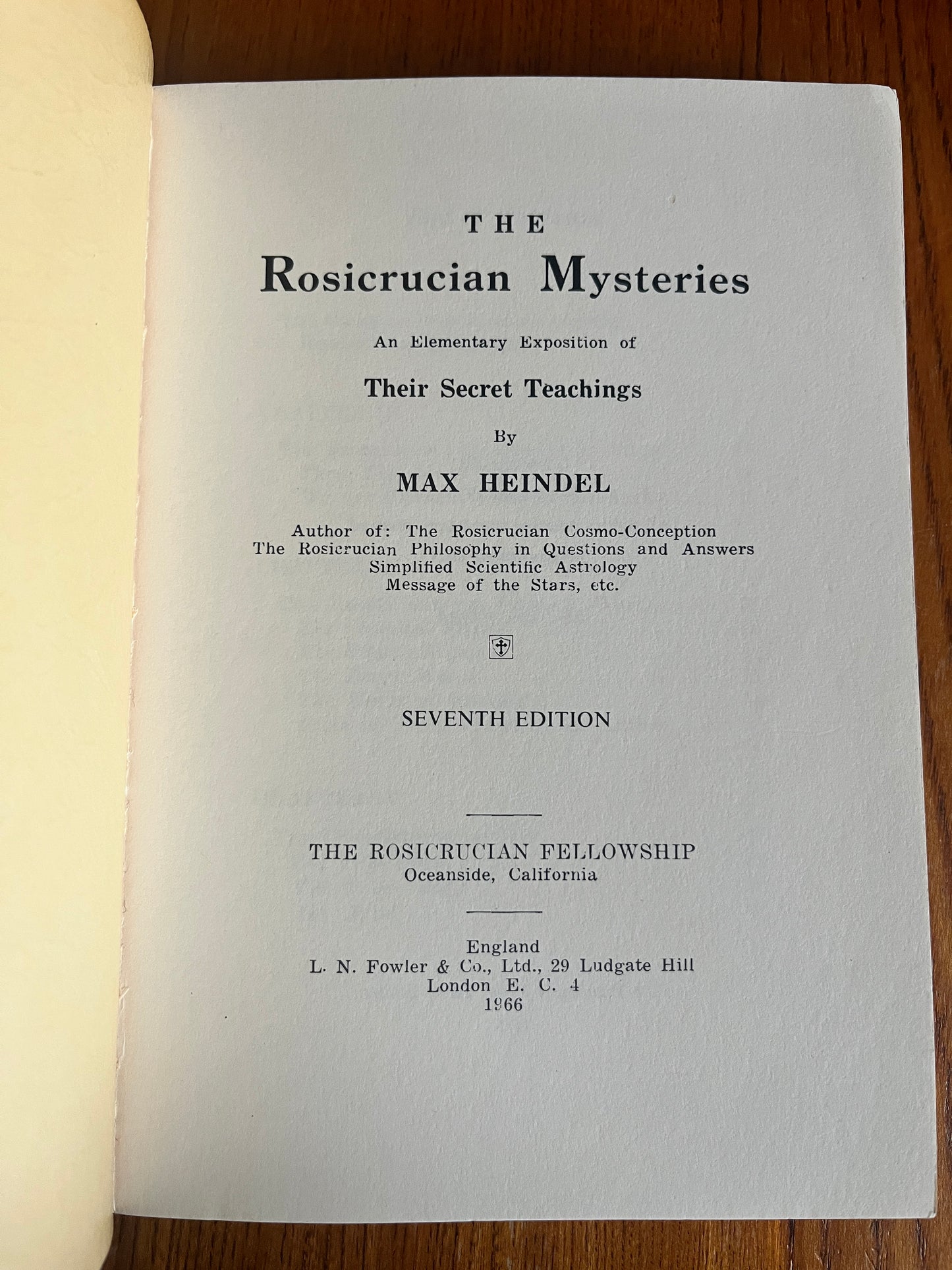 Rosicrucian Fellowship Paperback Set (5 Books) - Max Heindel (1970s)