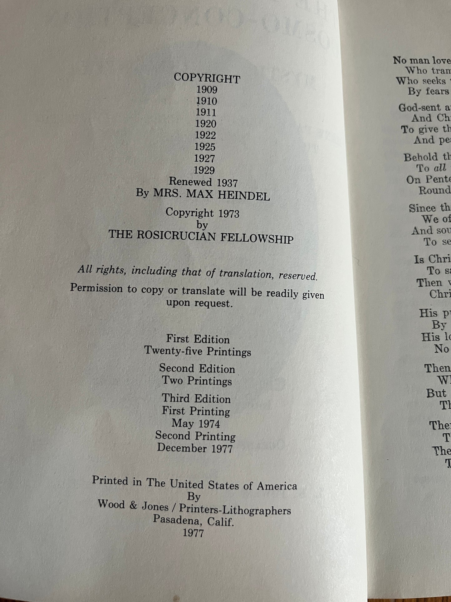 Rosicrucian Fellowship Paperback Set (5 Books) - Max Heindel (1970s)