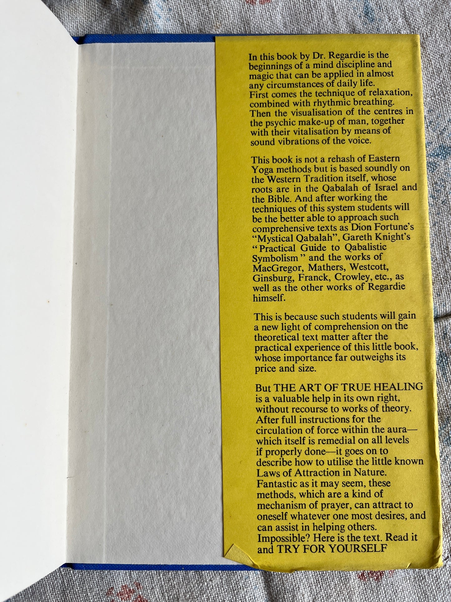 The Art of True Healing - Israel Regardie (1970 Hardback)