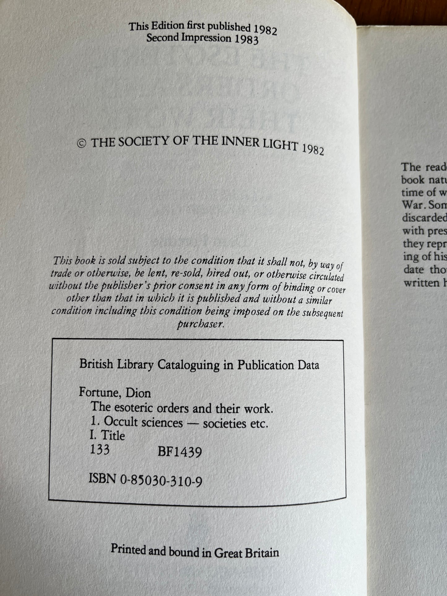 The Esoteric Orders and Their Work - Dion Fortune