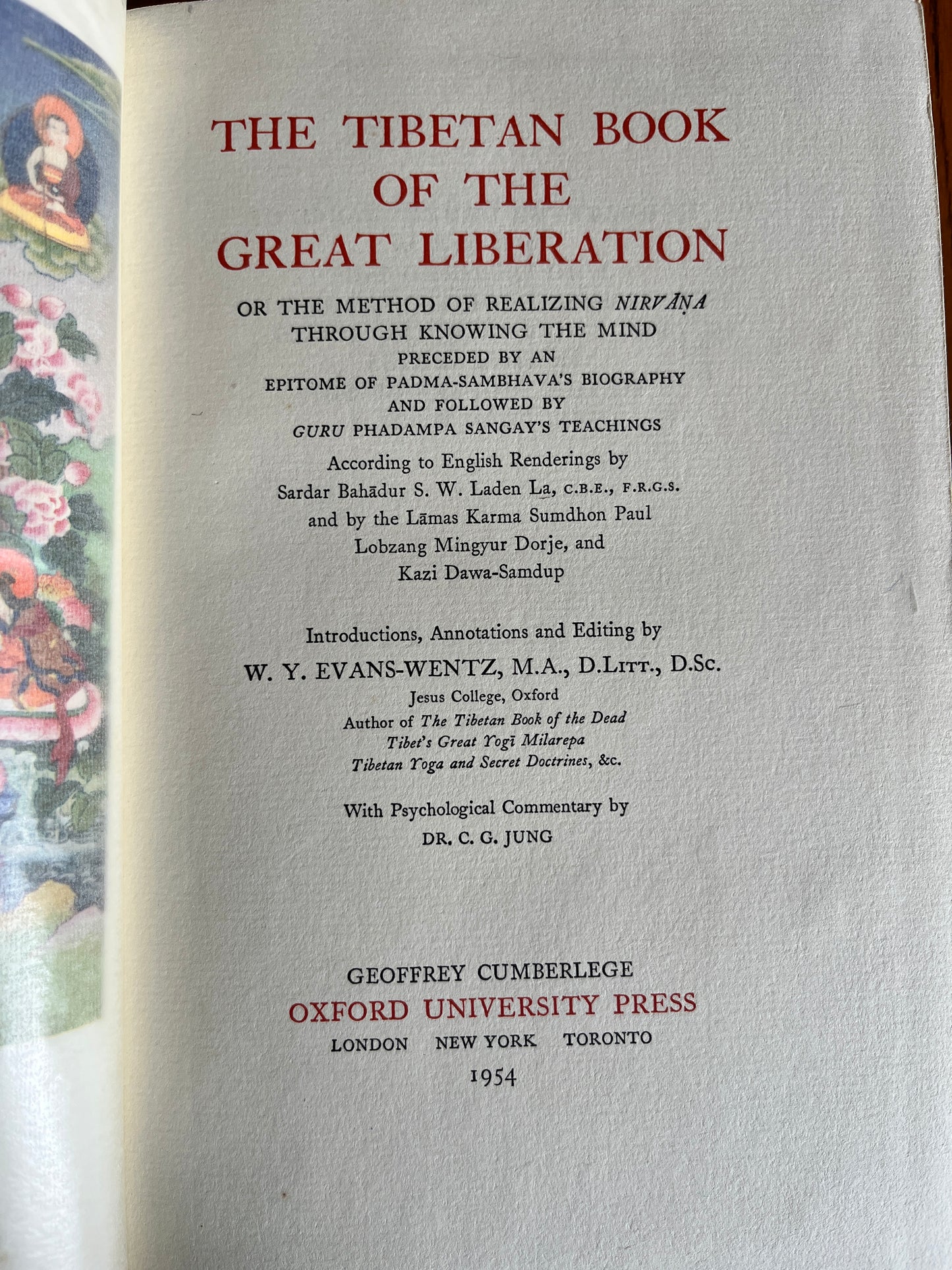 The Tibetan Book of The Great Liberation - Ed. W. Y. Evans-Wentz, commentary by C. G. Jung (FIRST EDITION)