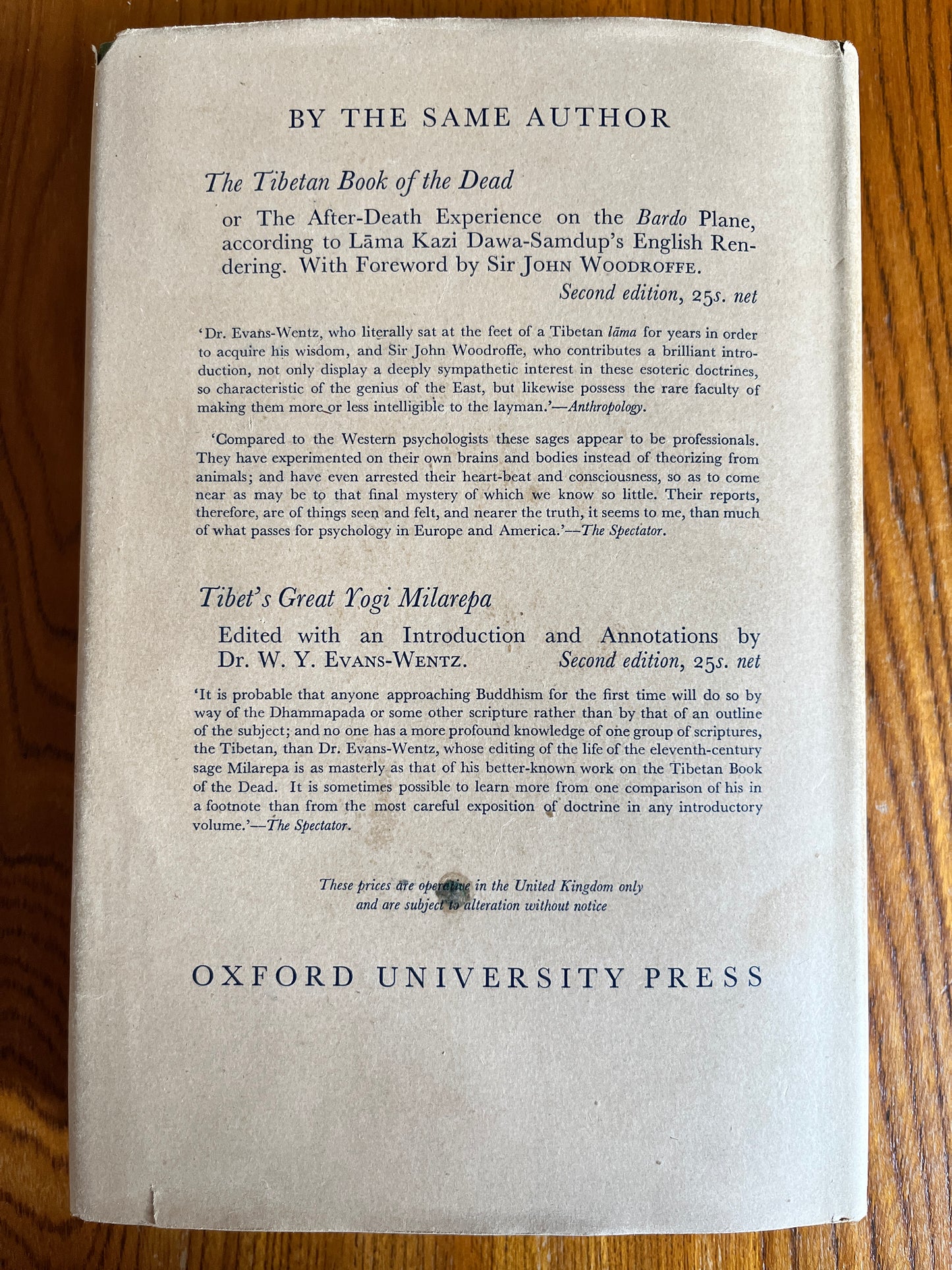 The Tibetan Book of The Great Liberation - Ed. W. Y. Evans-Wentz, commentary by C. G. Jung (FIRST EDITION)
