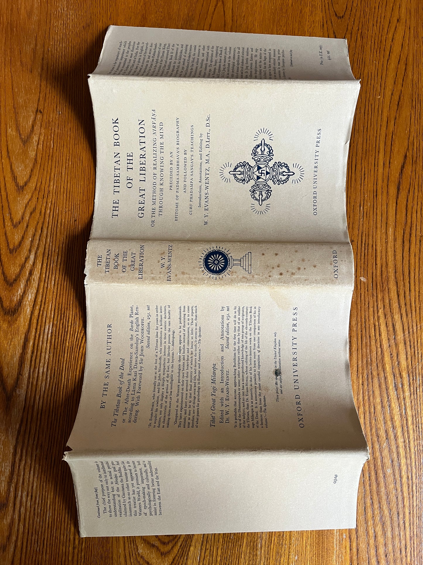 The Tibetan Book of The Great Liberation - Ed. W. Y. Evans-Wentz, commentary by C. G. Jung (FIRST EDITION)
