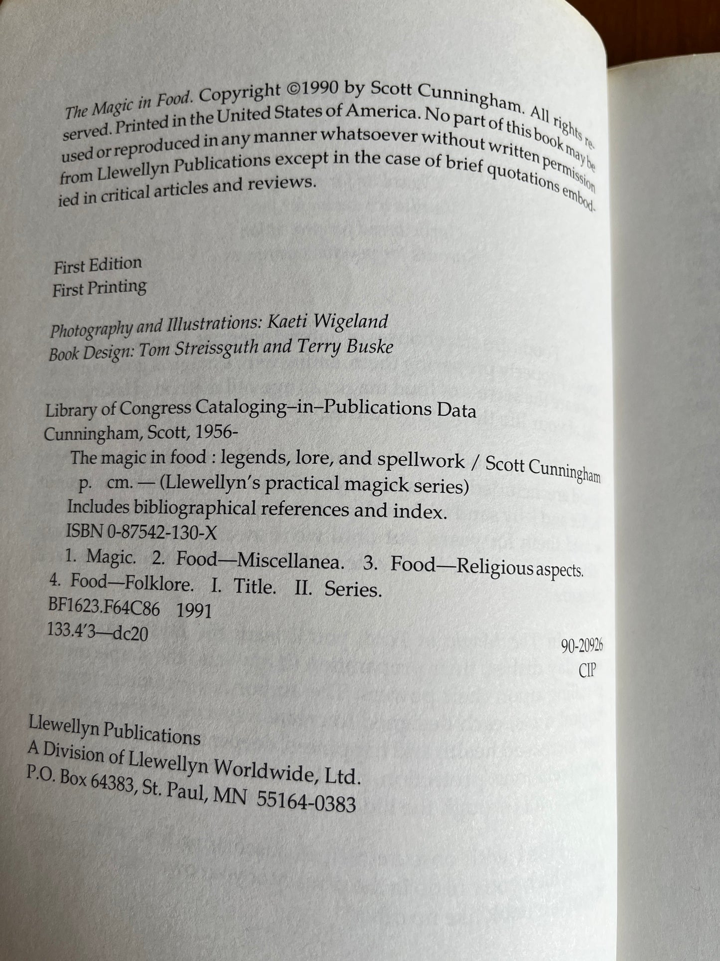 The Magic in Food - Scott Cunningham (First Edition)