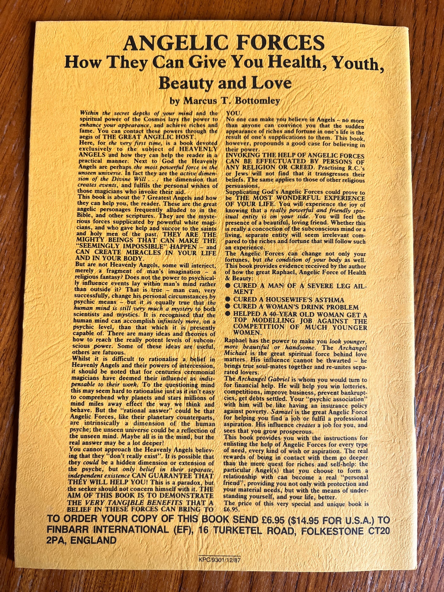 9 Proven Magickal Rites - Marcus T. Bottomley (Finbarr First Edition 1988)