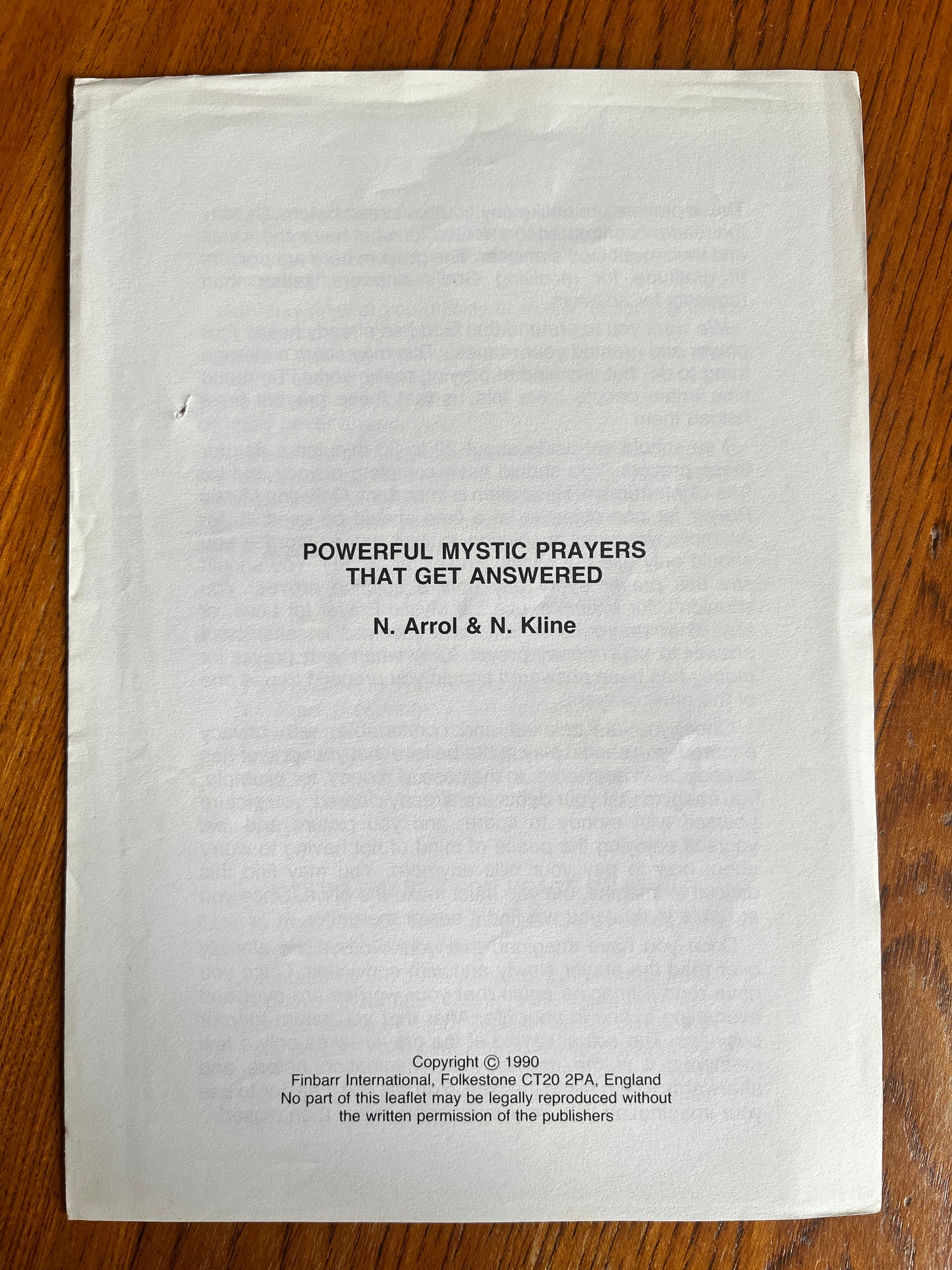 Powerful Mystic Prayers That Get Answered - N Arrol & N Kline