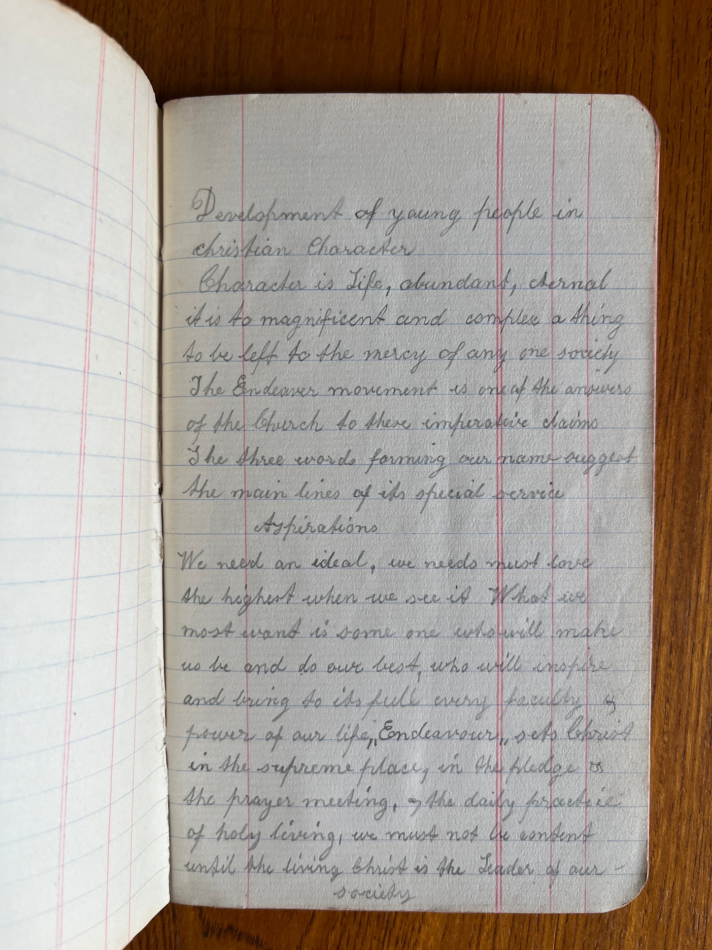 A Boys Notebook from 1904. Contains religious and devotional musings as well as recipes.