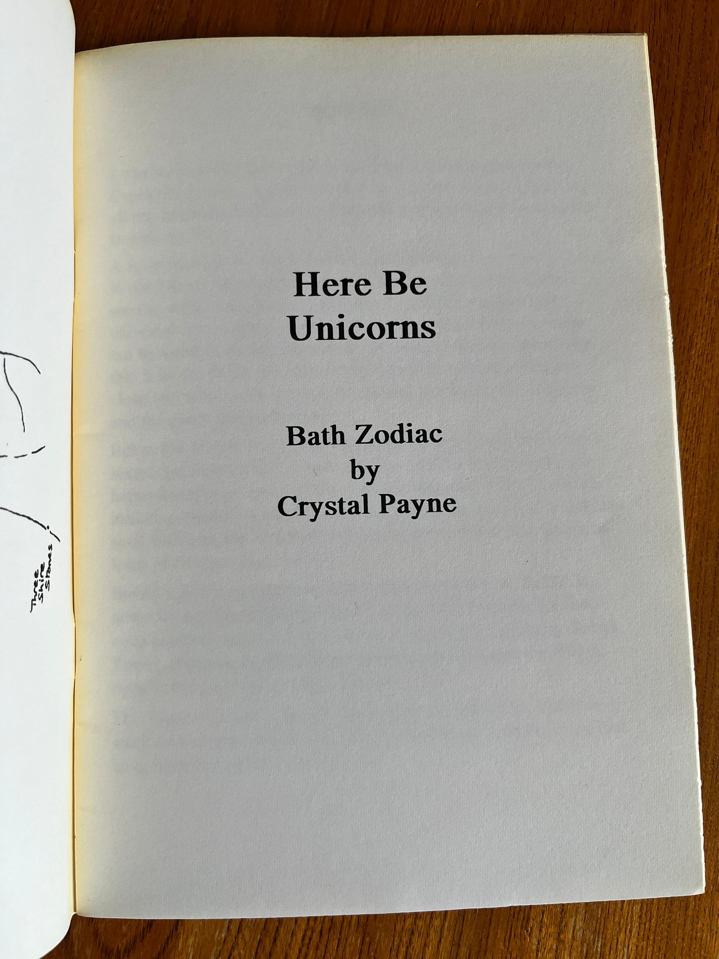 Here Be Unicorns: Bath Zodiac - Crystal Payne (Rare Zine 1992)