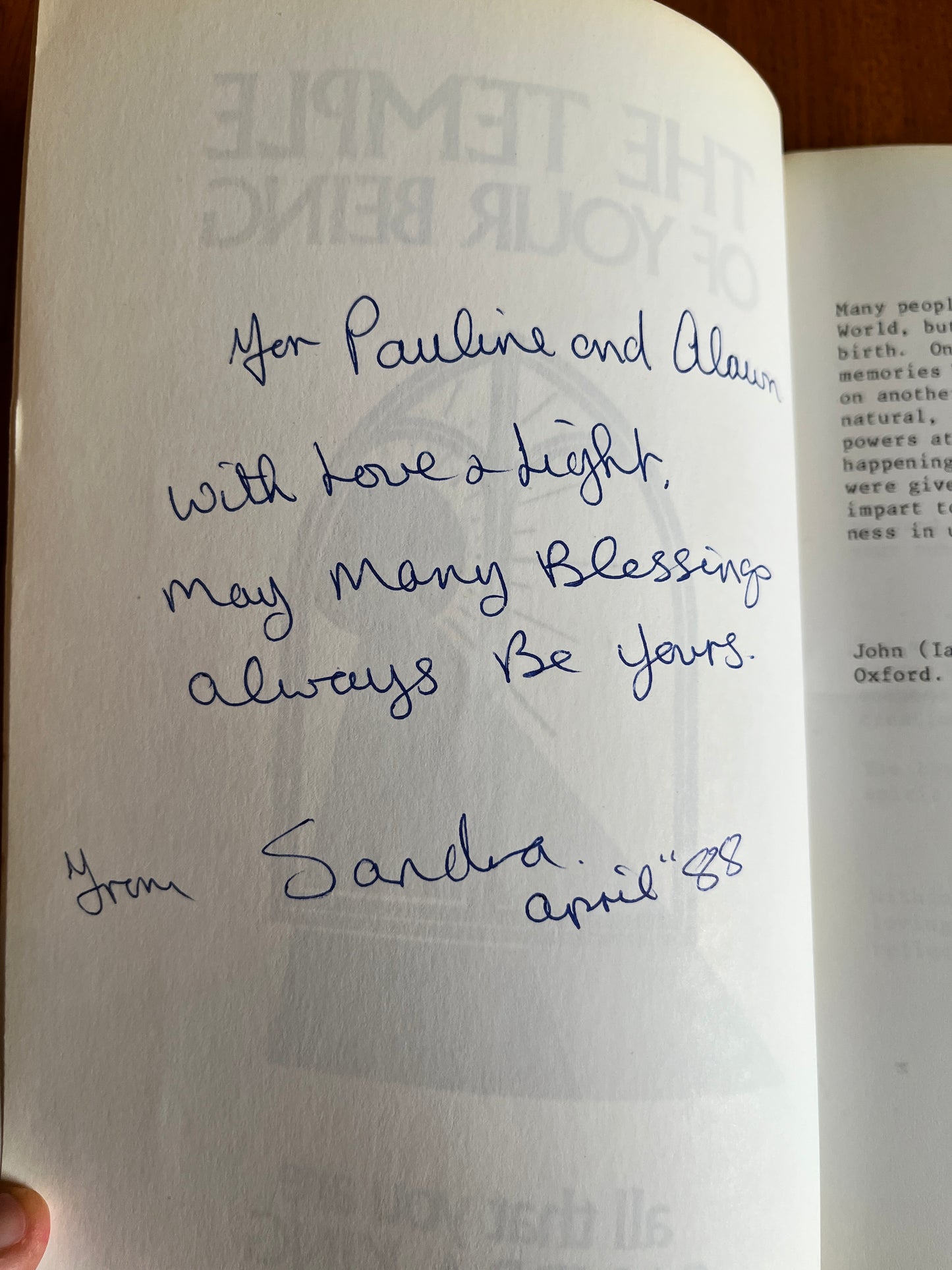 The Temple of your Being: All That You Are - Sandra King (SIGNED)