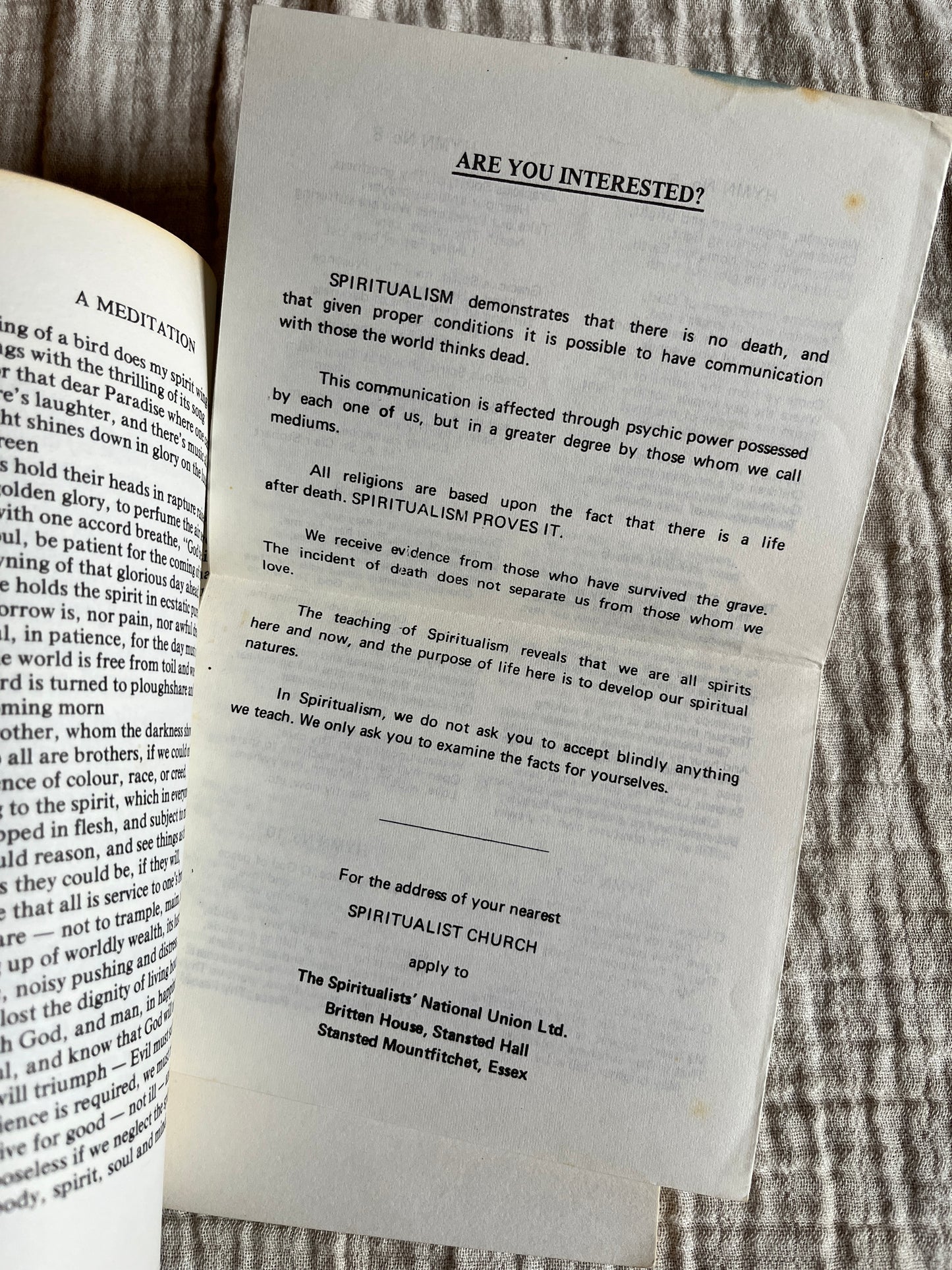 Refreshing Breezes - Phyllis Stocker and Spiritualist Hymn Sheet