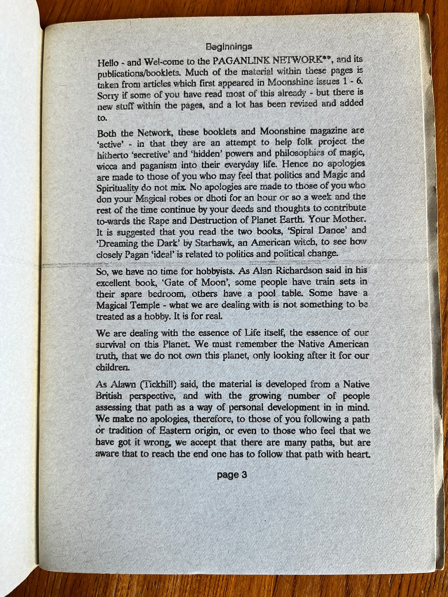 Beginnings... - Richard Westwood (Neopagan Zine, RARE)