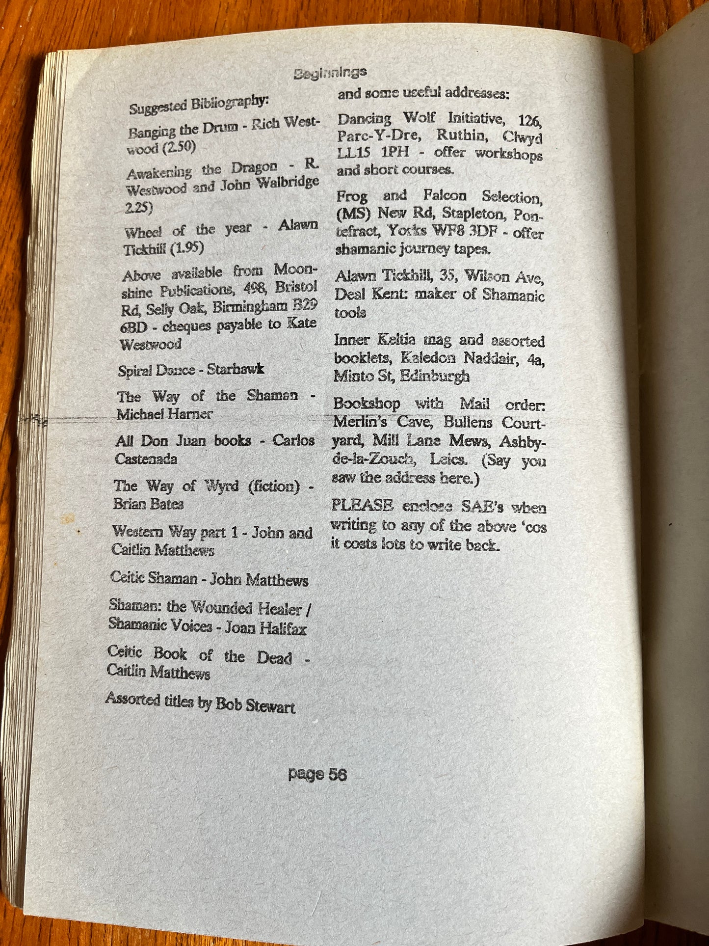 Beginnings... - Richard Westwood (Neopagan Zine, RARE)