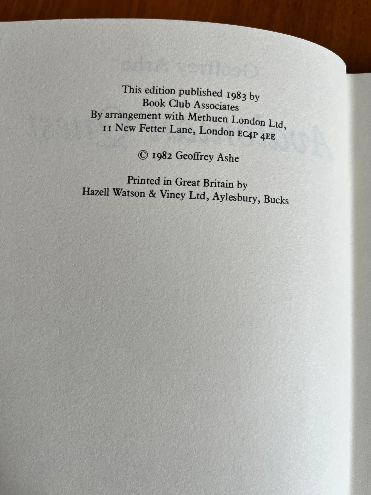 Avalonian Quest - Geoffrey Ashe