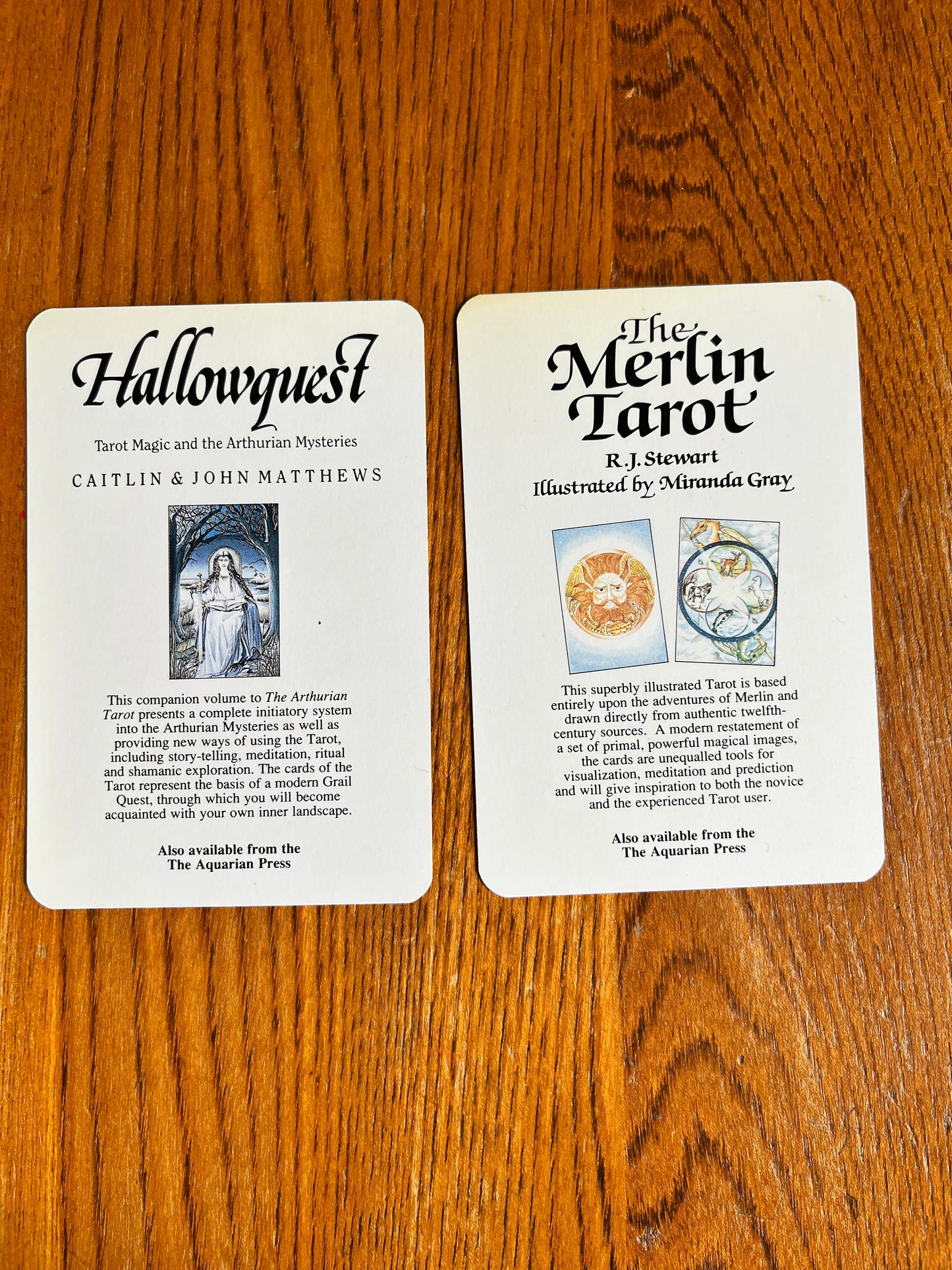 The Arthurian Tarot: A Hollowquest Handbook - Caitlin and John Matthews (First Edition)