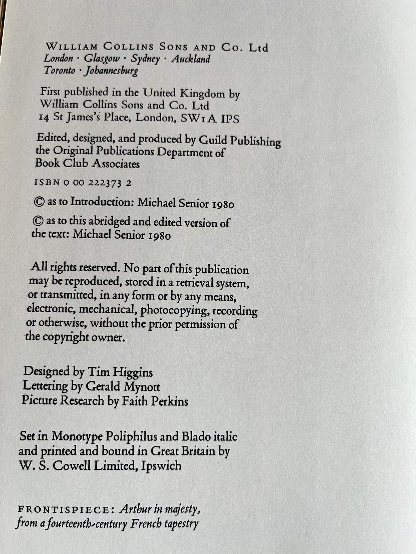 Sir Thomas Malory's Tales of King Arthur - Ed Michael Senior