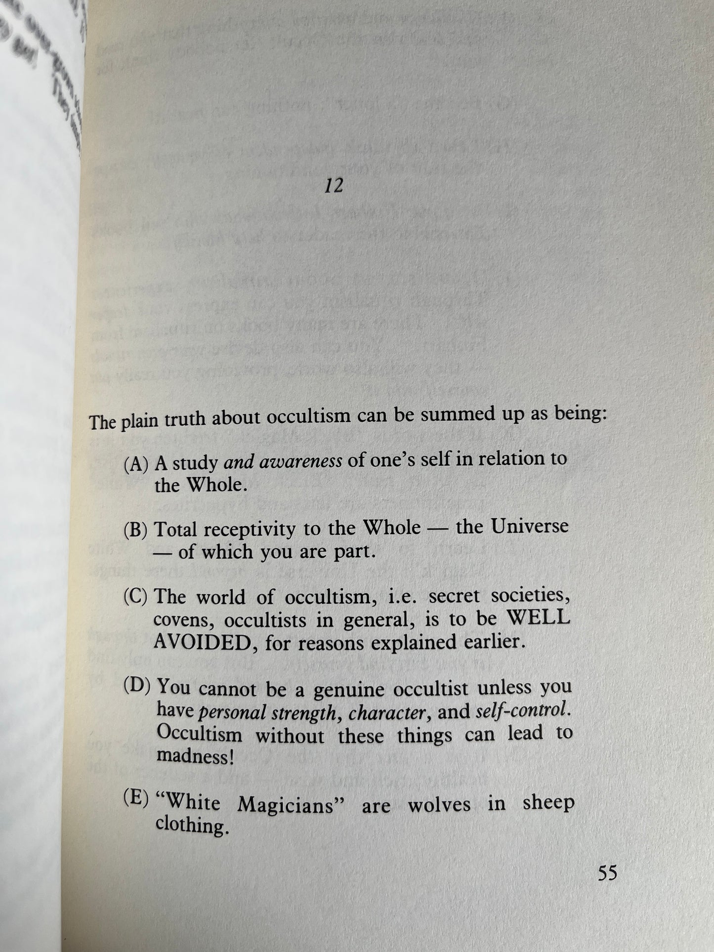 The Plain Truth About Occultism - James F Cullinan (1984 Finbarr First Edition)