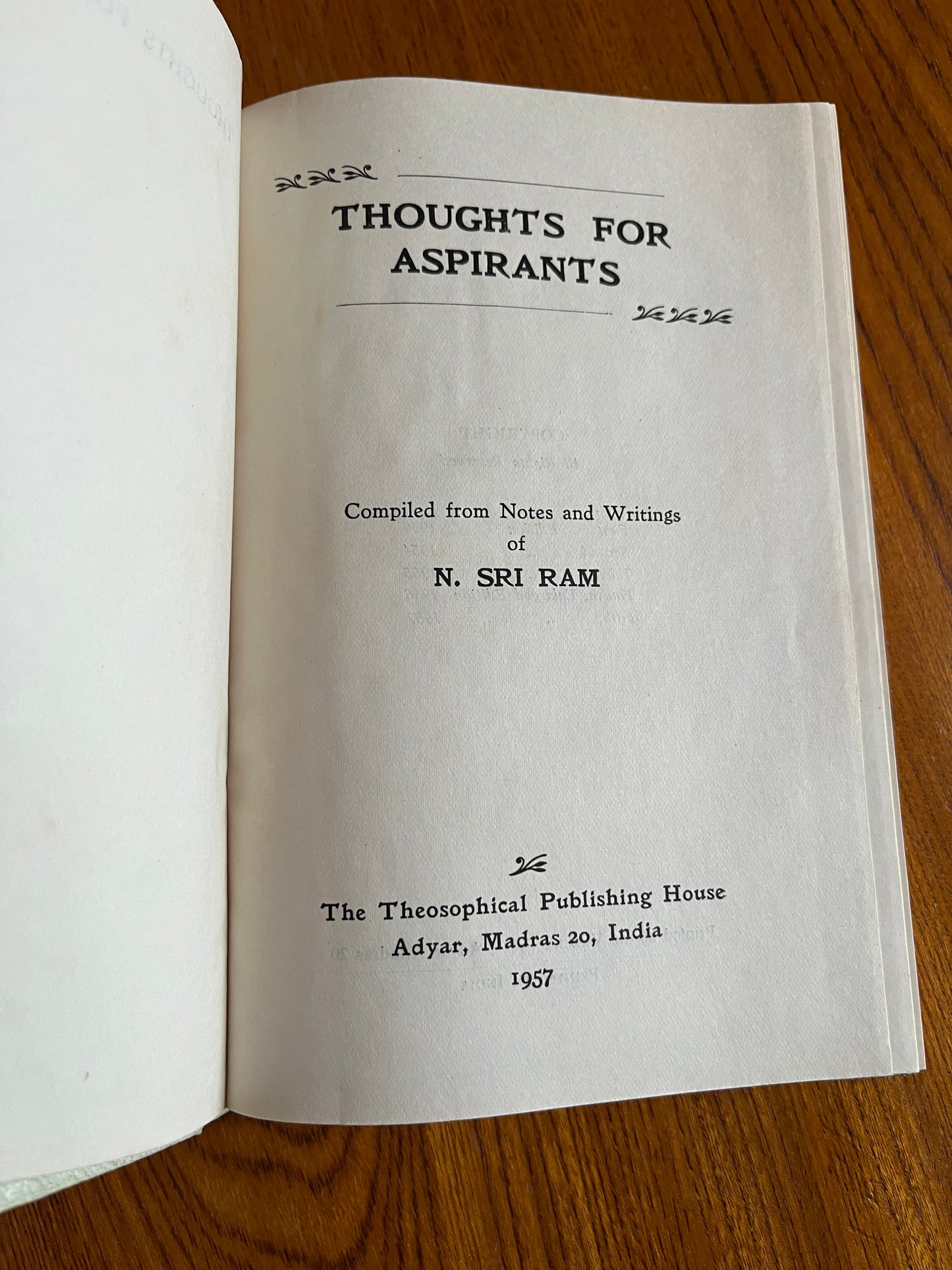 Thoughts for Aspirants – N. Sri Ram