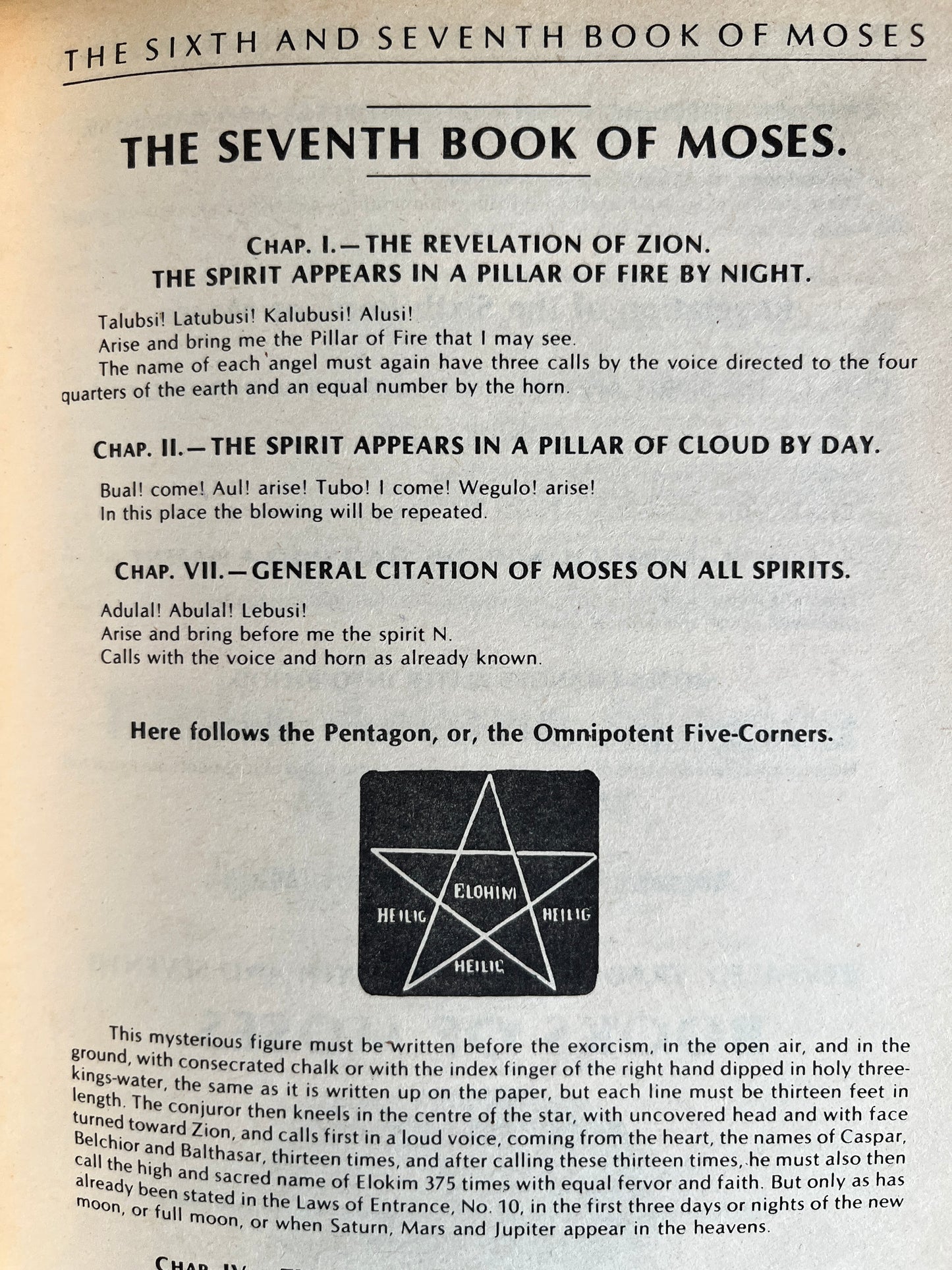 The 6th and 7th Books of Moses or Moses' Magical Spirit Art