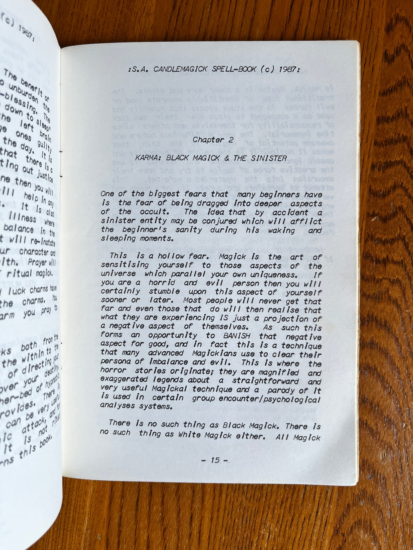 The Sorcerer's Apprentice: Candlemagick Spellbook - Frater Marabas (1987 First Edition Zine)