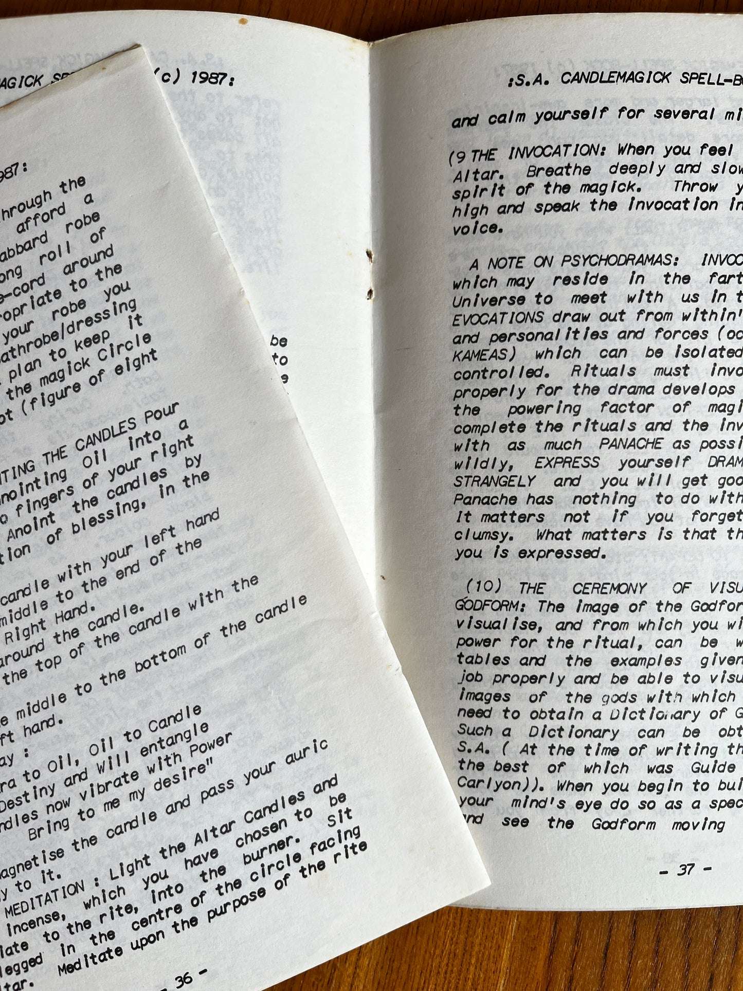 The Sorcerer's Apprentice: Candlemagick Spellbook - Frater Marabas (1987 First Edition Zine)