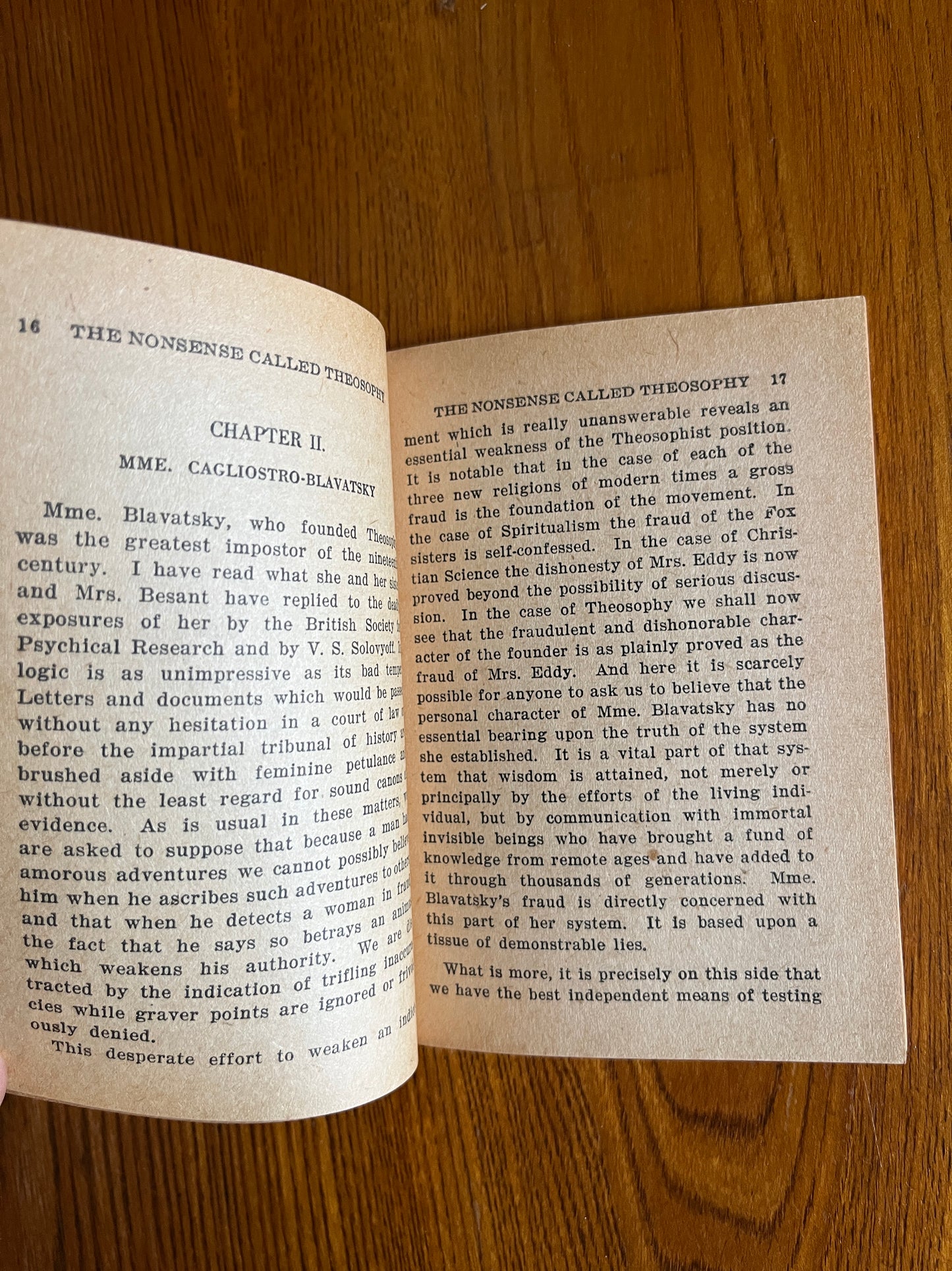 The Nonsense Called Theosophy – Joseph McCabe