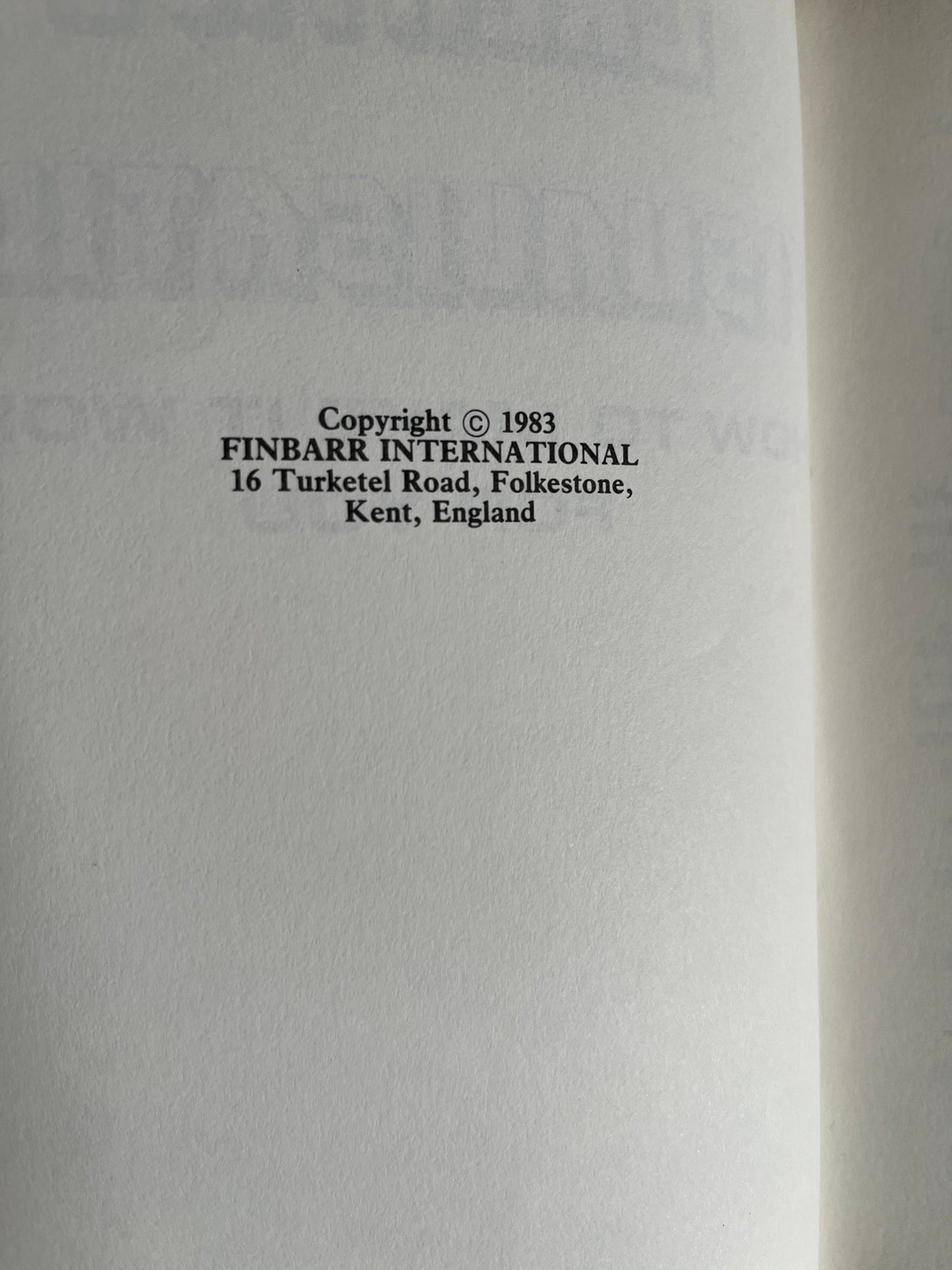 Creative Visualisation: How to Make it Work For You - Jolene Anderson (1983 Finbarr First Edition)