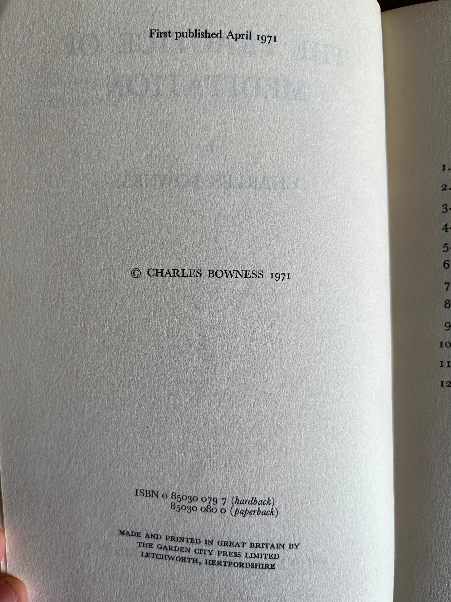The Practice of Meditation - Charles Bowness (First Edition 1971)