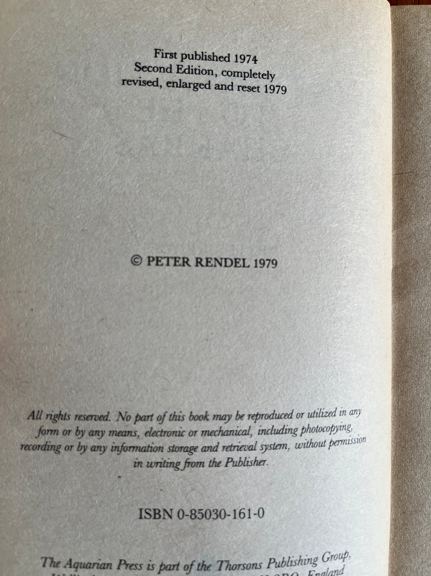 Introduction to the Chakras - Peter Rendel (1979)