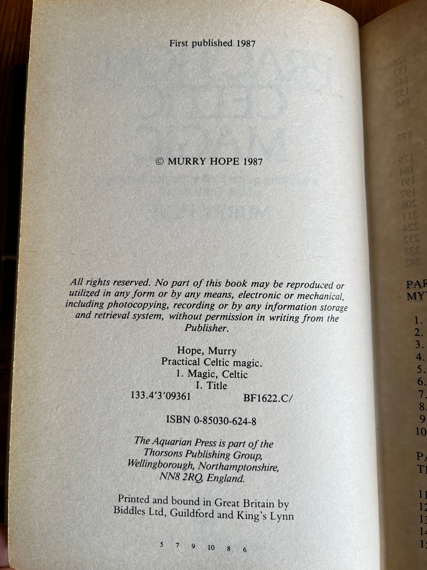 Practical Celtic Magic - Murray Hope (Hardback)