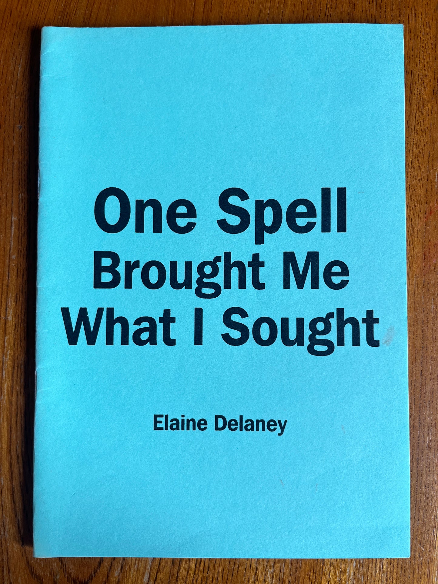 One Spell Brought Me What I Sought - Elaine Delaney