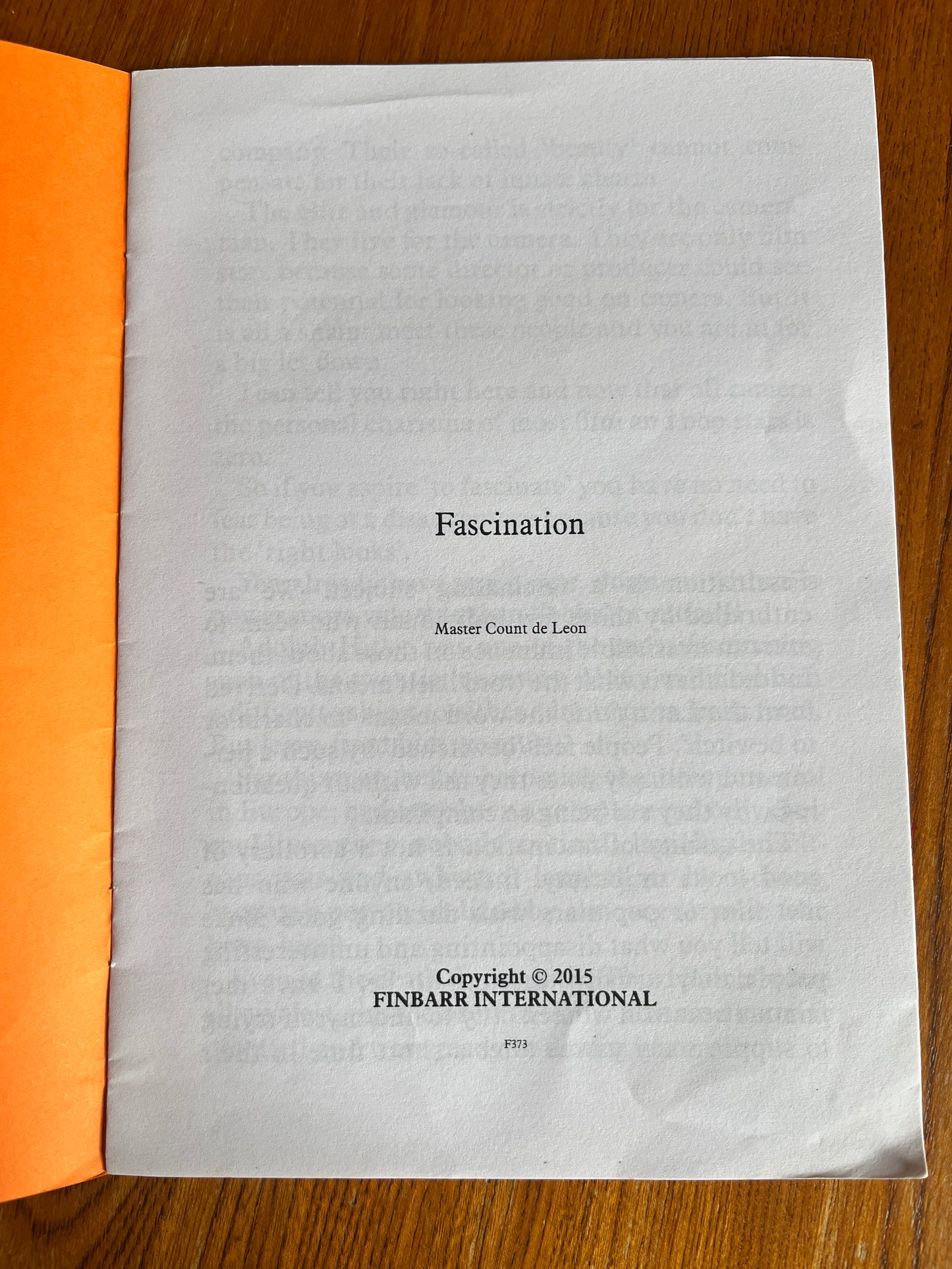 Fascination - Master Count de Leon