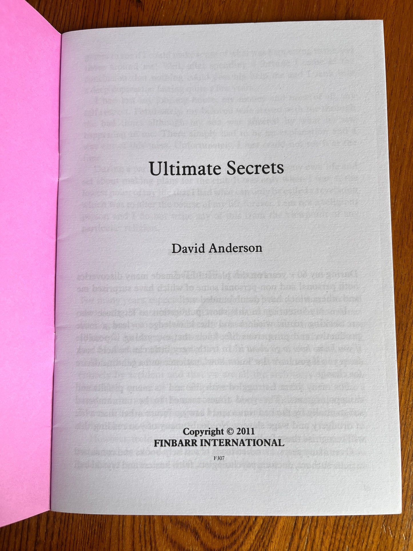 Ultimate Secrets - David Anderson
