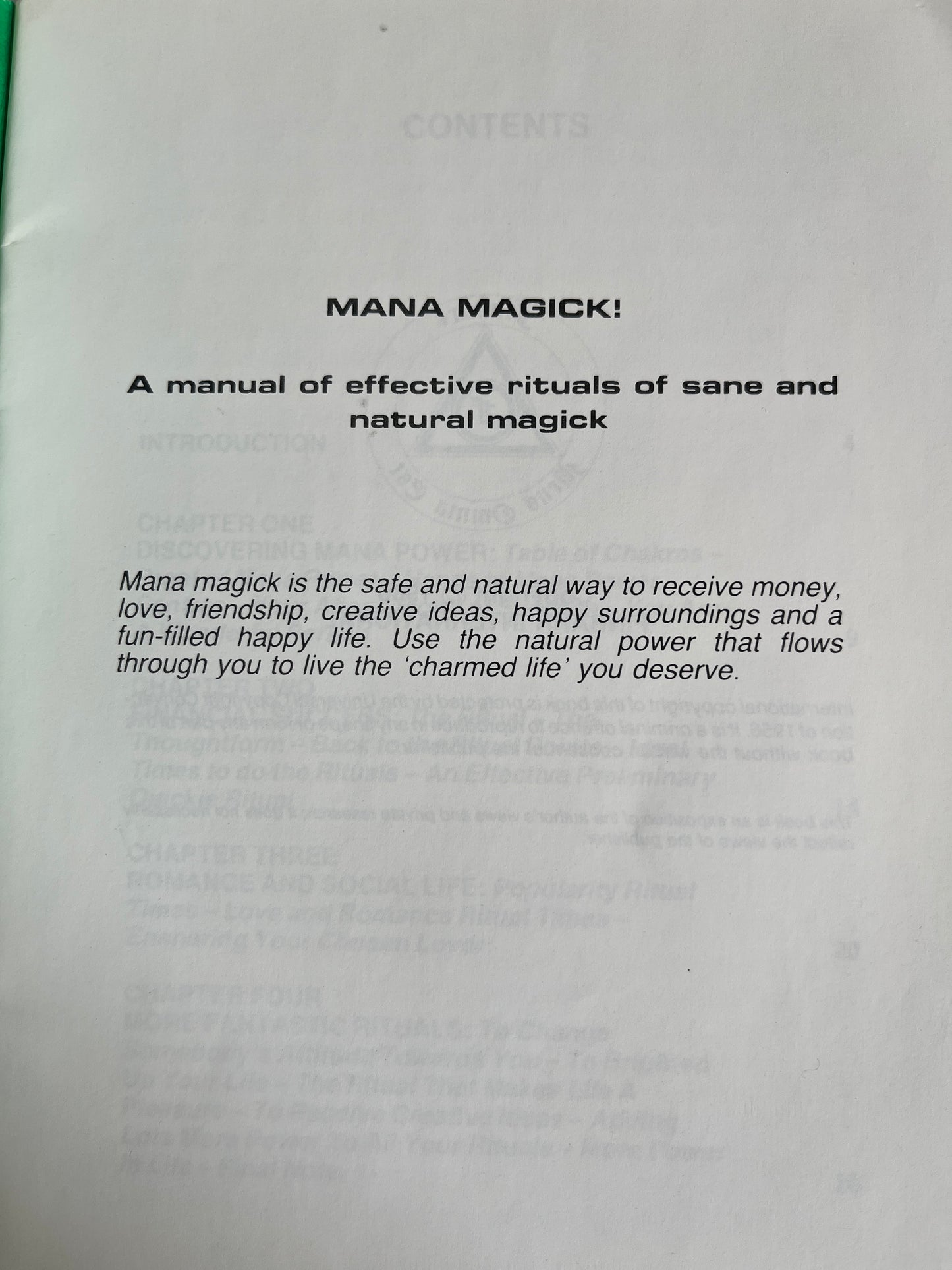 Mana Magick! - David Savage (1986 Finbarr First Edition)