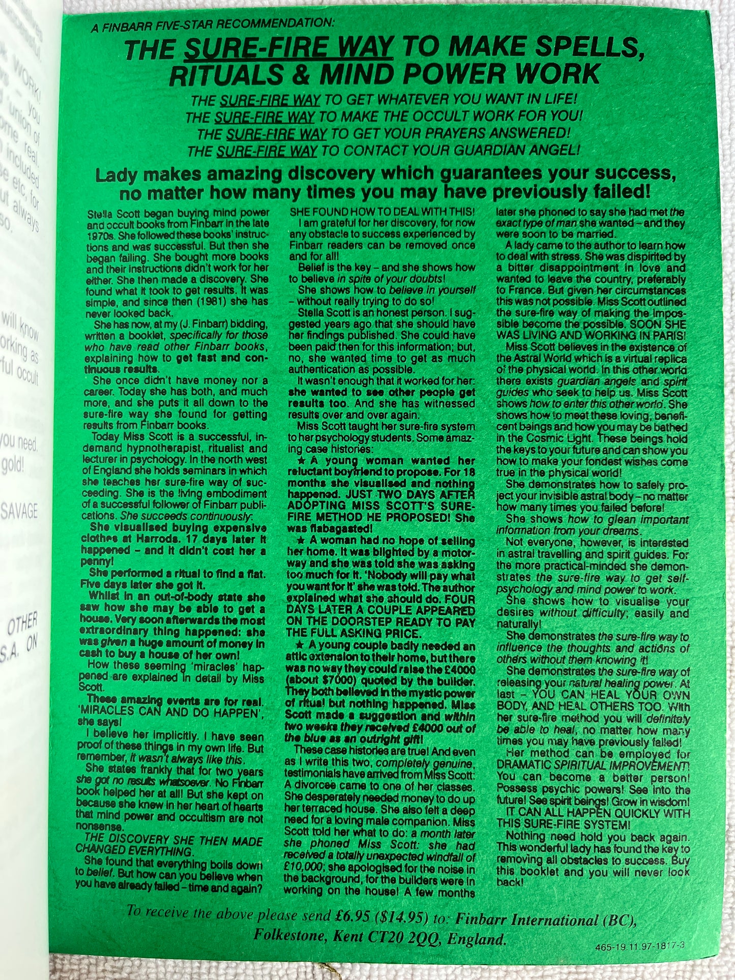 Mana Magick! - David Savage (1986 Finbarr First Edition)
