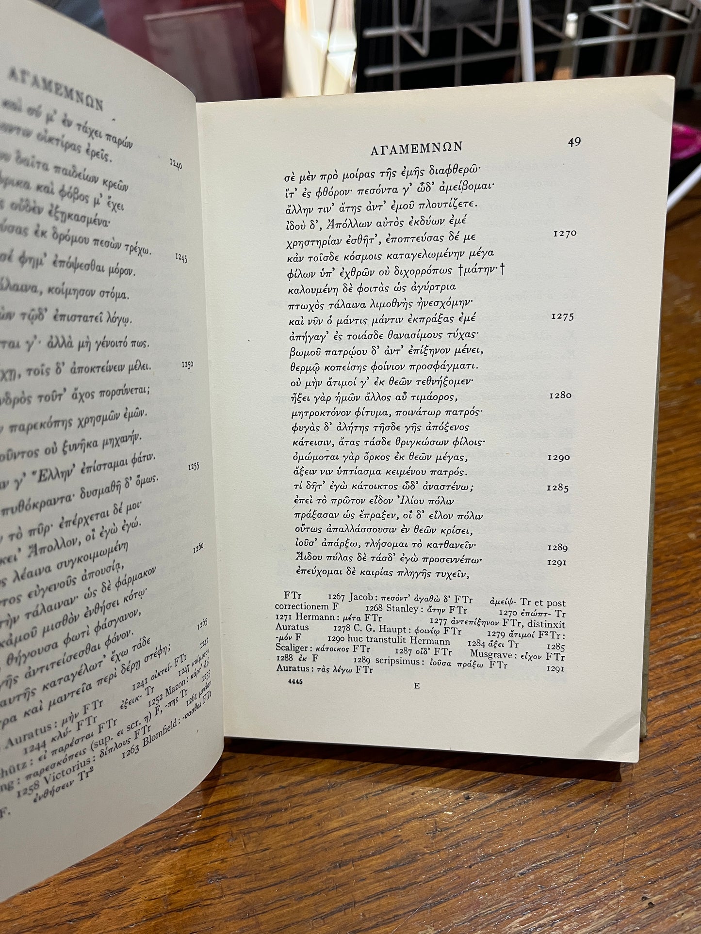 Aeschylus Agamemnon – ed by John Dewar Denniston