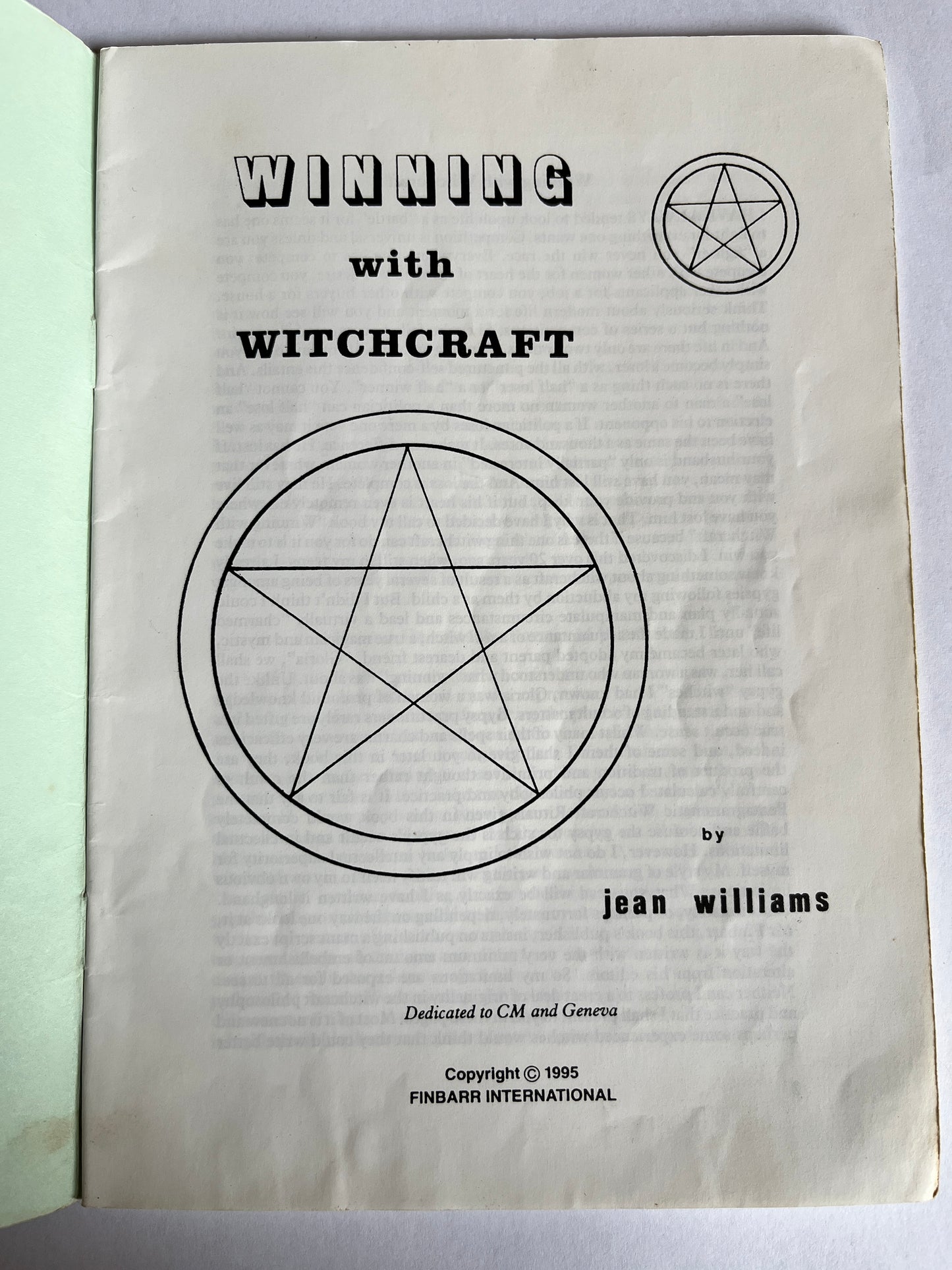 Winning With Witchcraft - Jean Williams (1995)