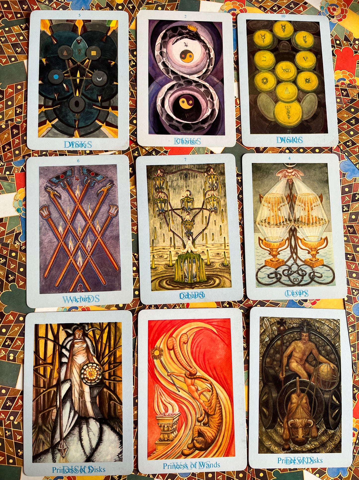 Thoth Tarot Cards - Aleister Crowley & Frieda Harris (Samuel Weiser Edition 1973 - "Version B")